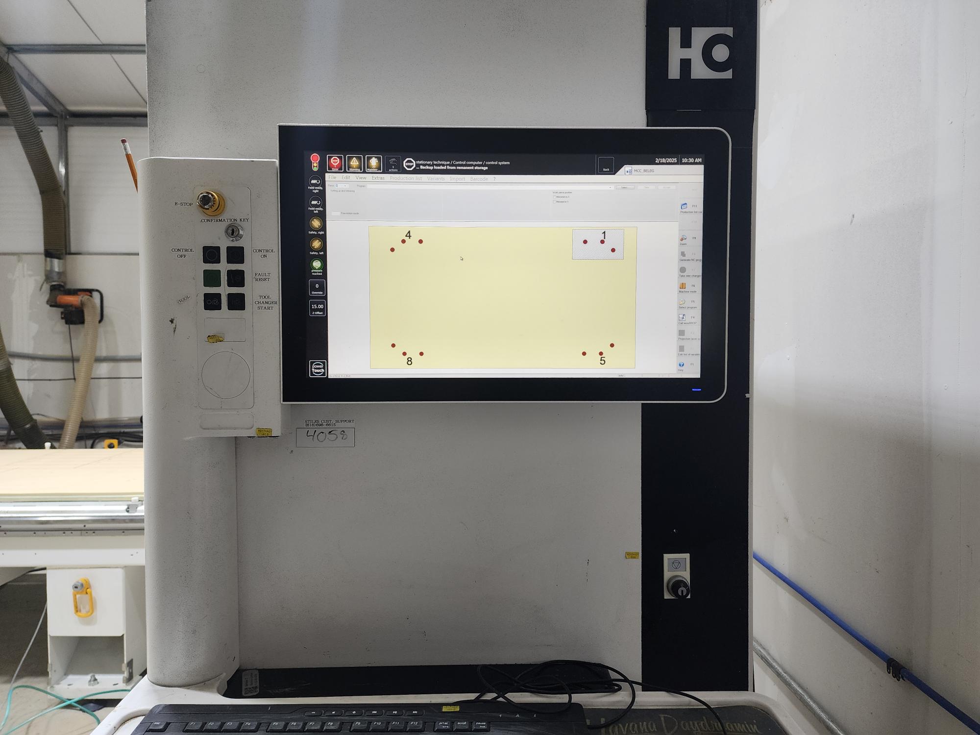 4' x 8" Homag Centateq N-500 CNC Nesting Router, 2019 - Bosch Spindle, 14 Tool ATC, Becker Vac Pump - Image 15