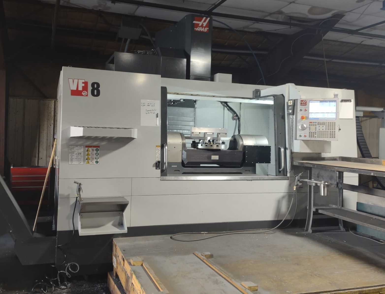 Haas VF-8/40 VMC, 2019 - TR-310 Trunnion, TSC, WIPS