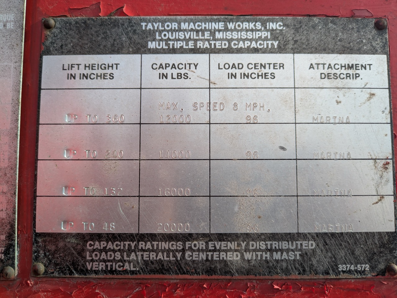 20,000lb Taylor Boat Lift - 20' Forks - Image 10