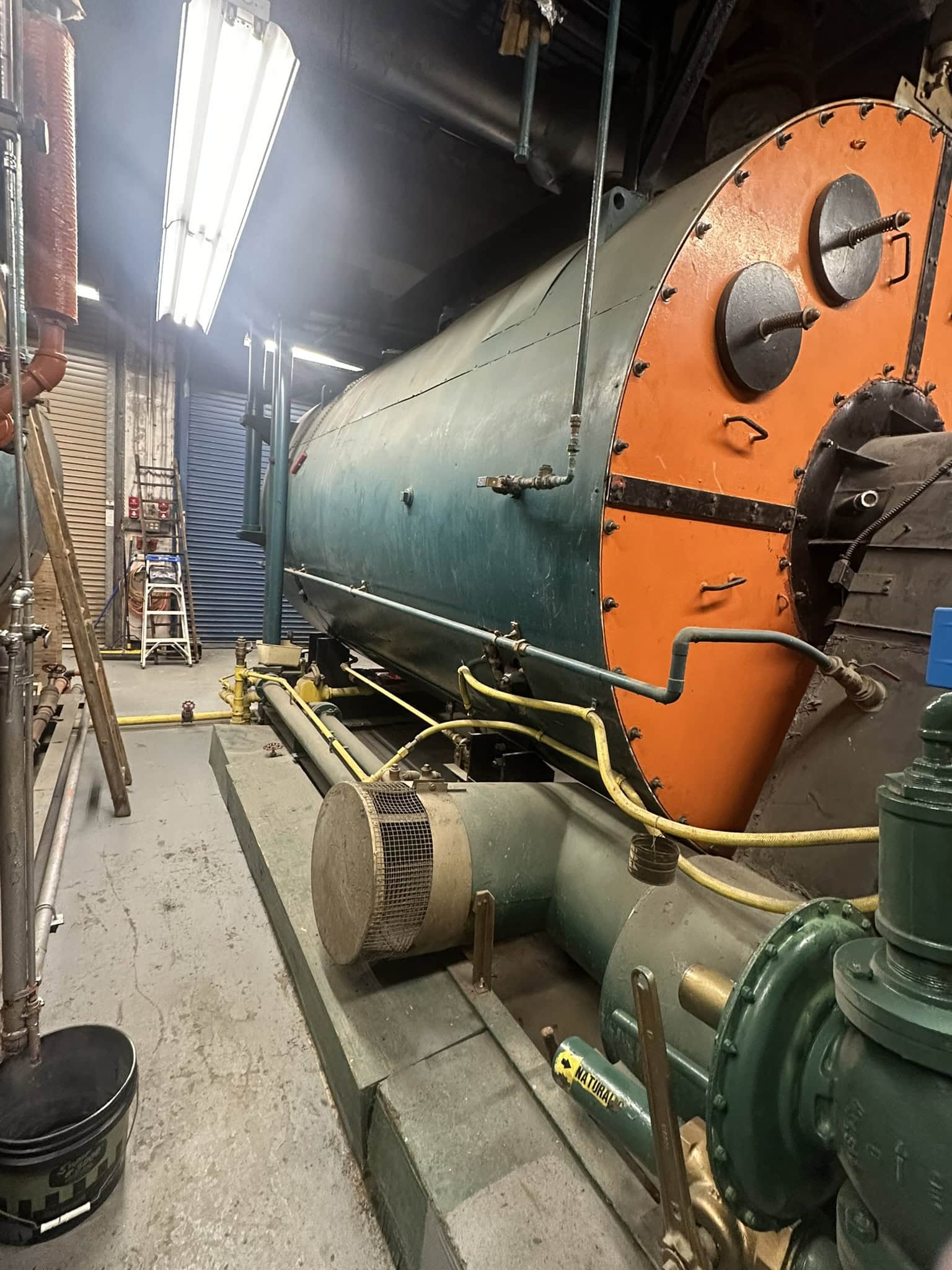 1965 Orr & Sembower 350 HP 3‑pass firetube natural‑gas boiler