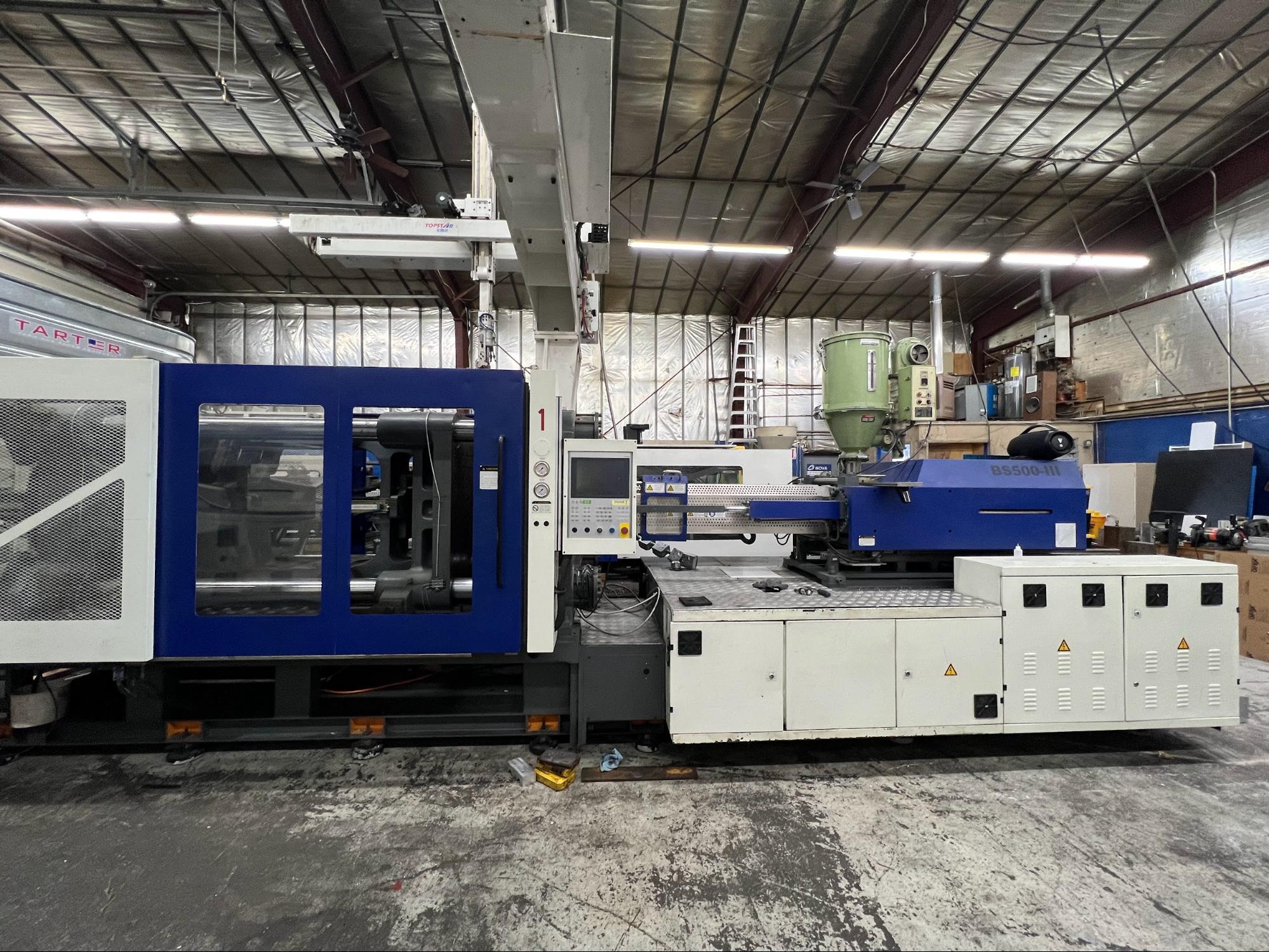 550 Ton, 80 Oz Borche BS500-III Injection Molding Machine, 2012 - KEBA Controller with Robot (TopStar MDW-110) - Image 2