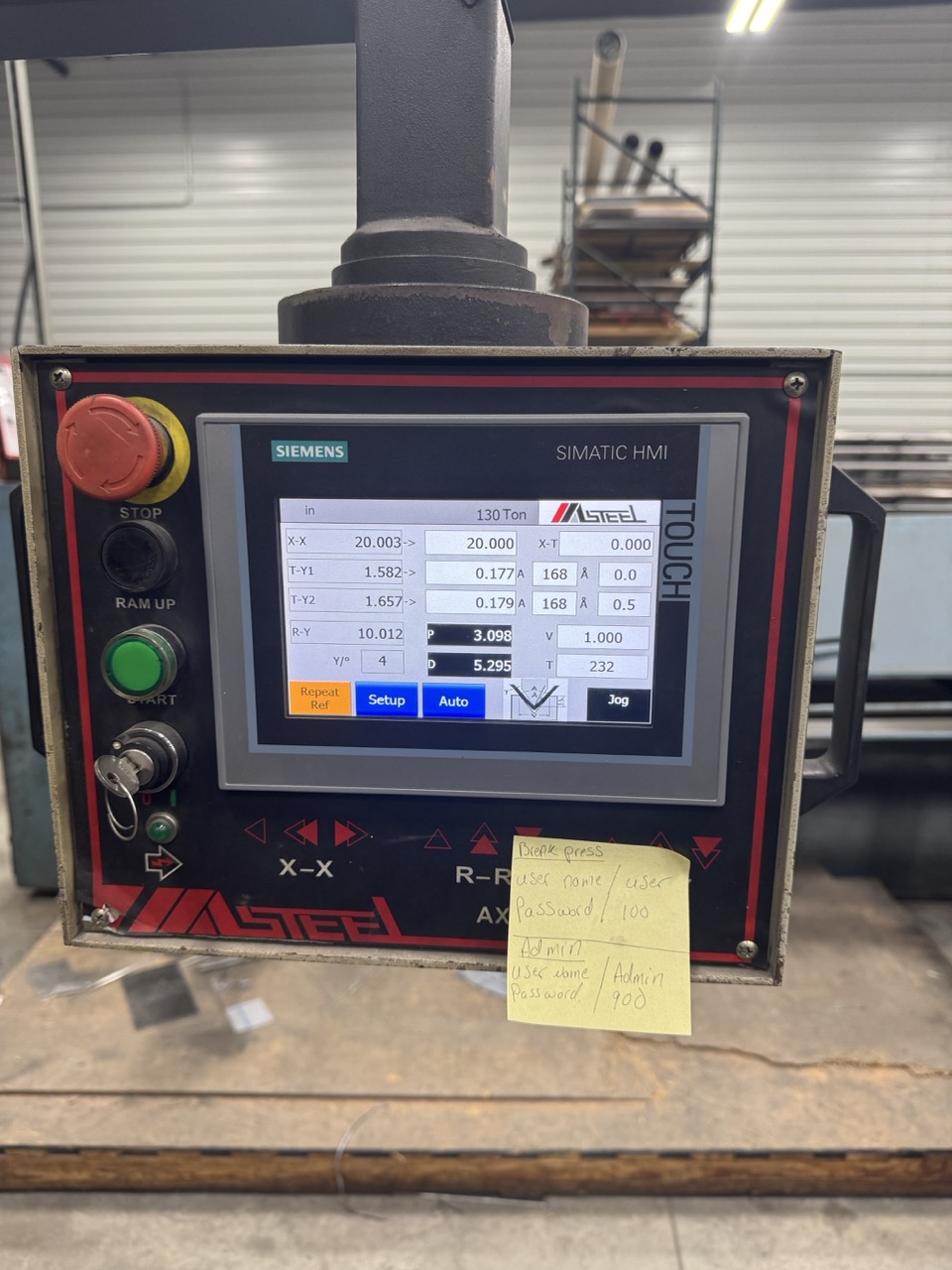 130 Ton x 12' Masteel MBHS-12130 Press Brake, 2015 - Tooling Included - Image 3