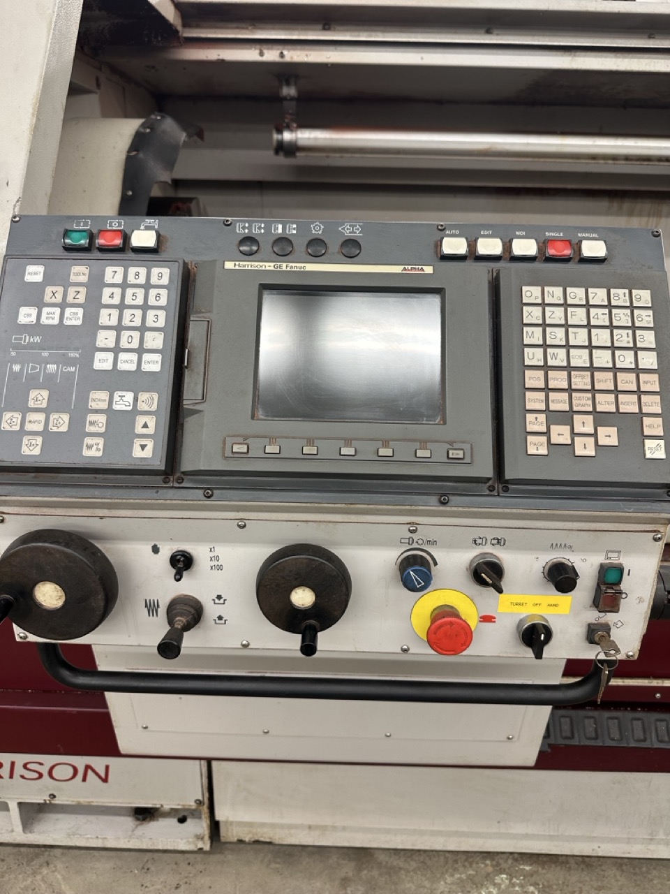 Harrison Alpha 550S Plus CNC Lathe, 2000- Turret, Tooling and Steady Rest Included - Image 4