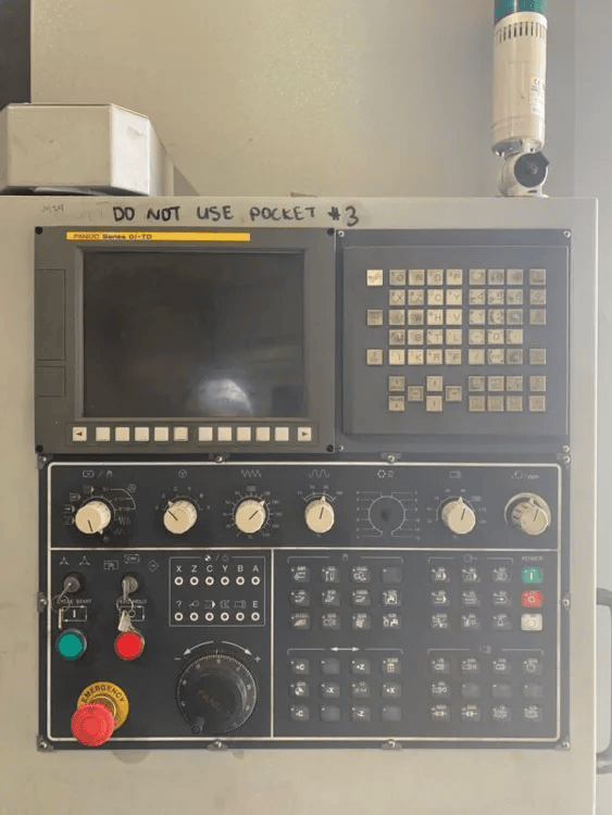 Accuway UV-100 CNC VTL, 2013 - Live Tooling, 40" Chuck, Fanuc Control, 1200 Cut Hours - Image 6
