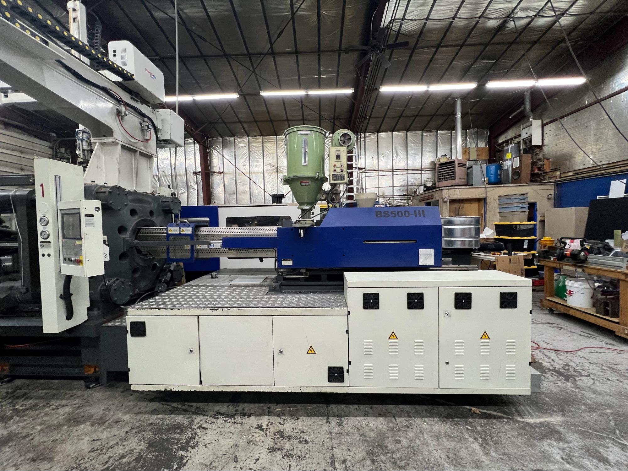 550 Ton, 80 Oz Borche BS500-III Injection Molding Machine, 2012 - KEBA Controller with Robot (TopStar MDW-110) - Image 7