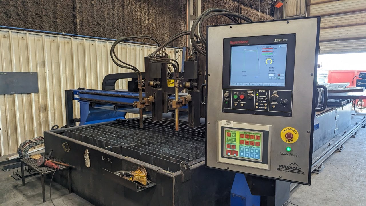 8' x 24' Pinnacle DSG ShapeWizard Oxyfuel - Plasma Cutting System, 2015