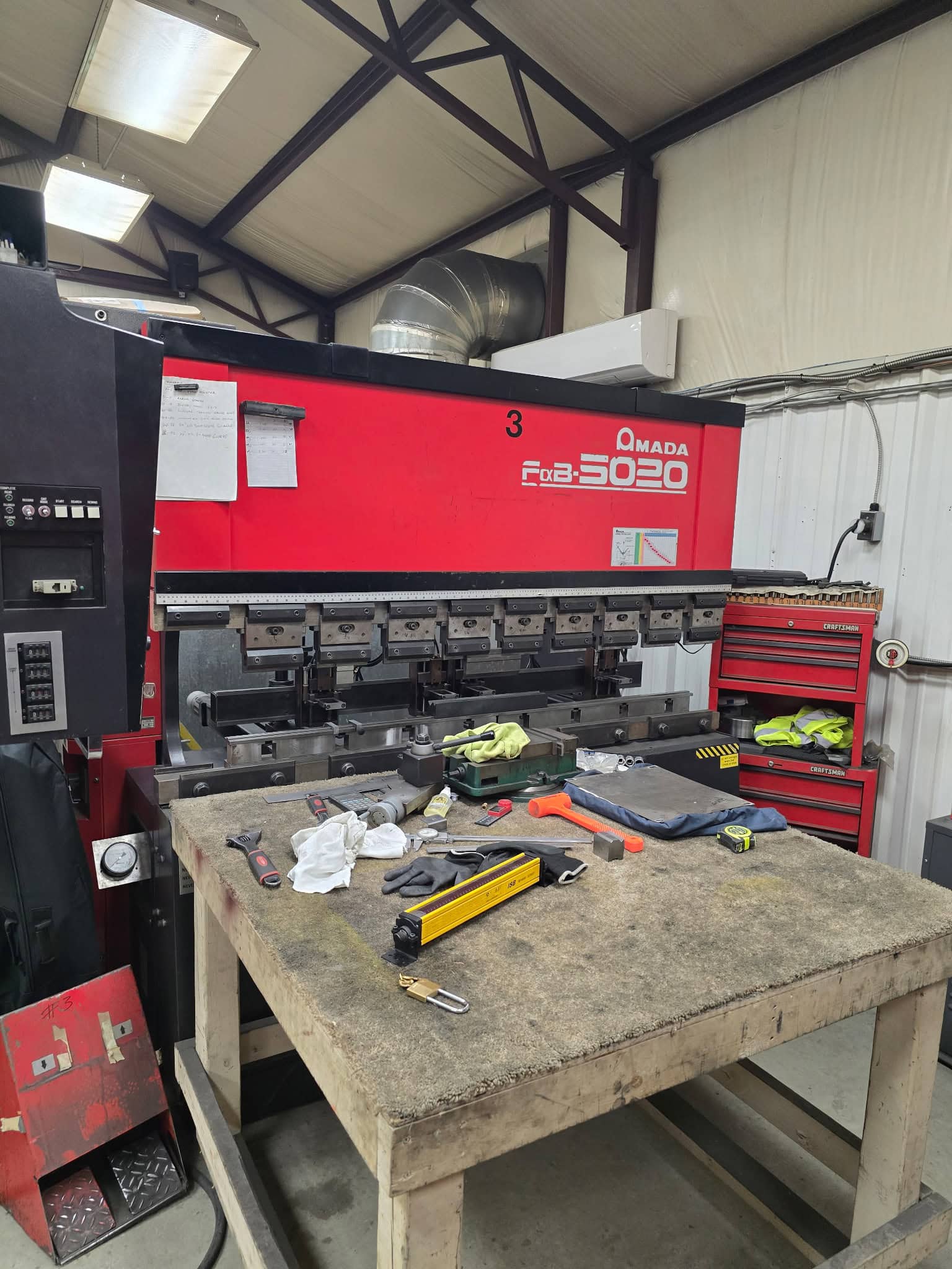 50 Ton x 6.5' Amada FBD-5020 E Press Brake, 1995 - Backgauge - Image 2