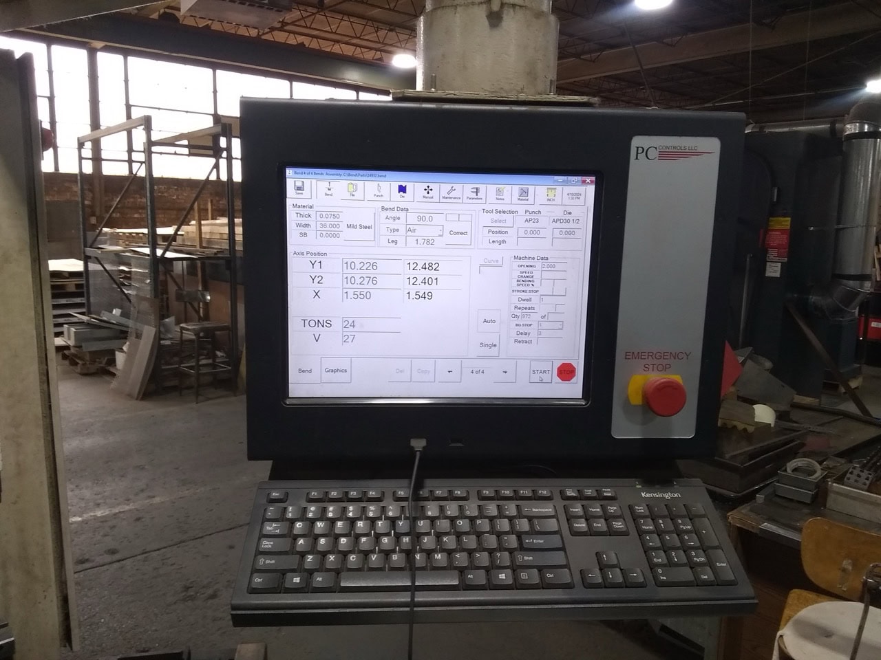 90 Ton x 10' Wysong RT4-90-10 CNC Hydraulic Press Brake, 1980 - Image 3