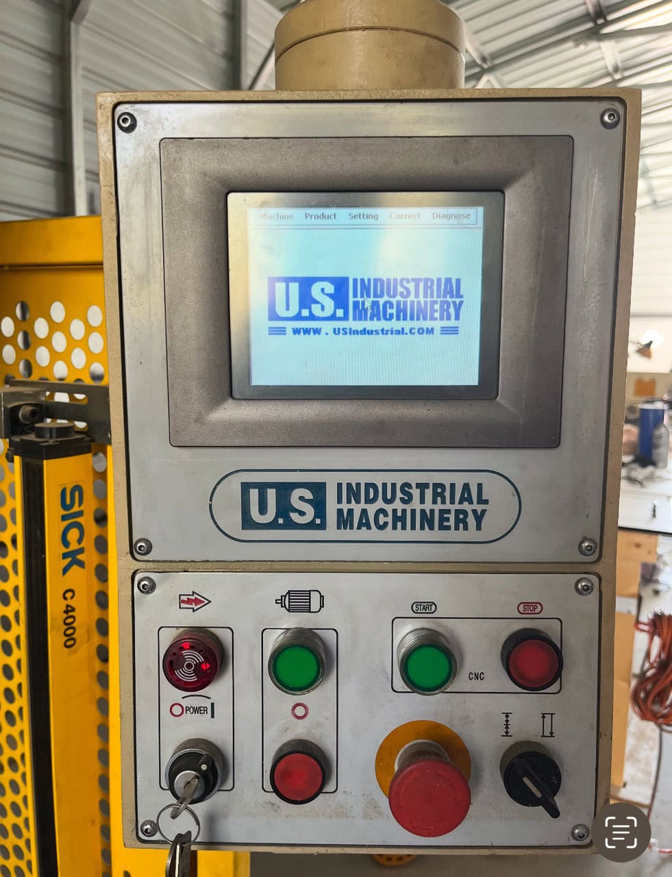 200 Ton x 13' US Industrial USHB200-13AC Hydraulic Press Brake, 2007 - Backgauge - Image 7