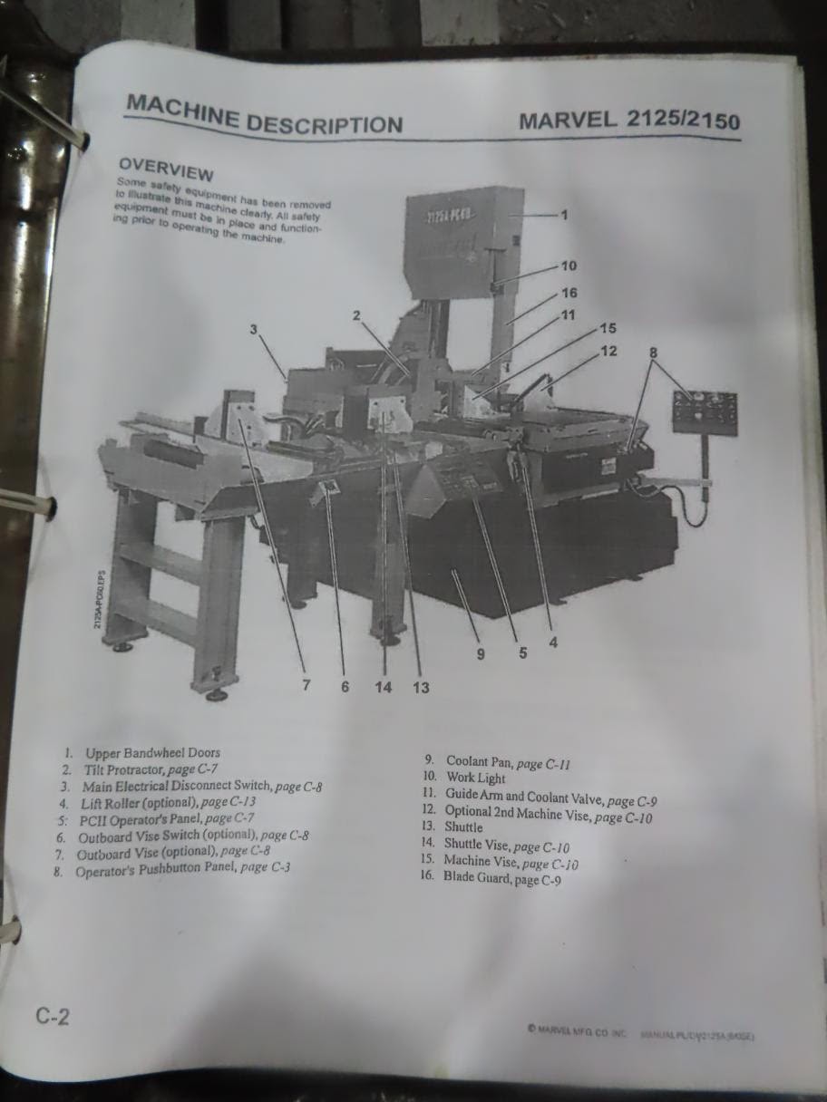 Marvel 2125A-PC60 Automatic Vertical Tilt-Frame Bandsaw, 2006 - Image 4