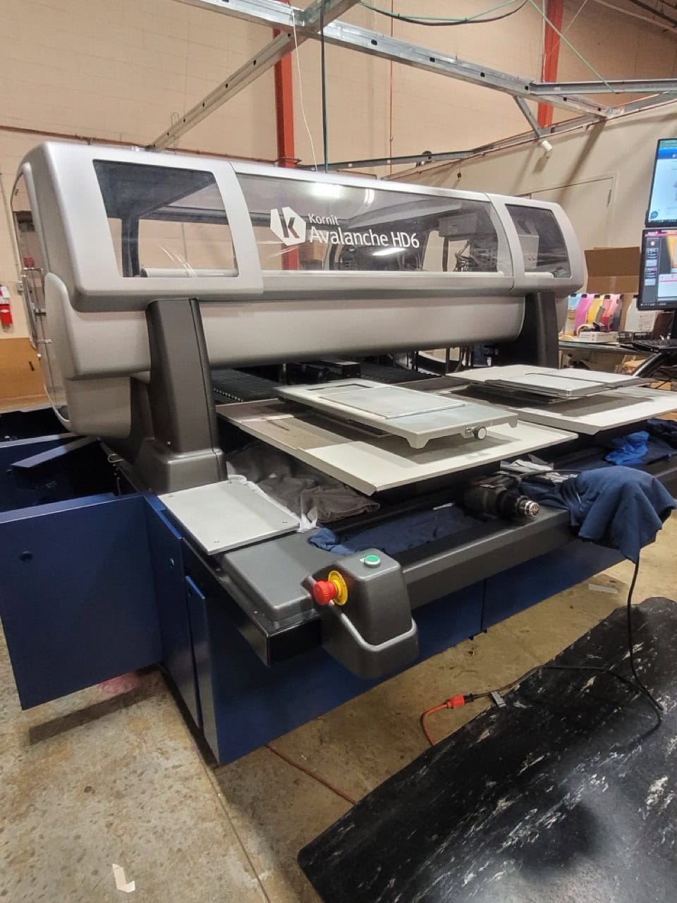 Kornit Avalanche Avalanche HD6 - R series 70-MACH-9580 Direct to Garment Printer with 6 Color Channels, 2021 - Includes Adelco EcoTex Advanced Curing Systems Dryer