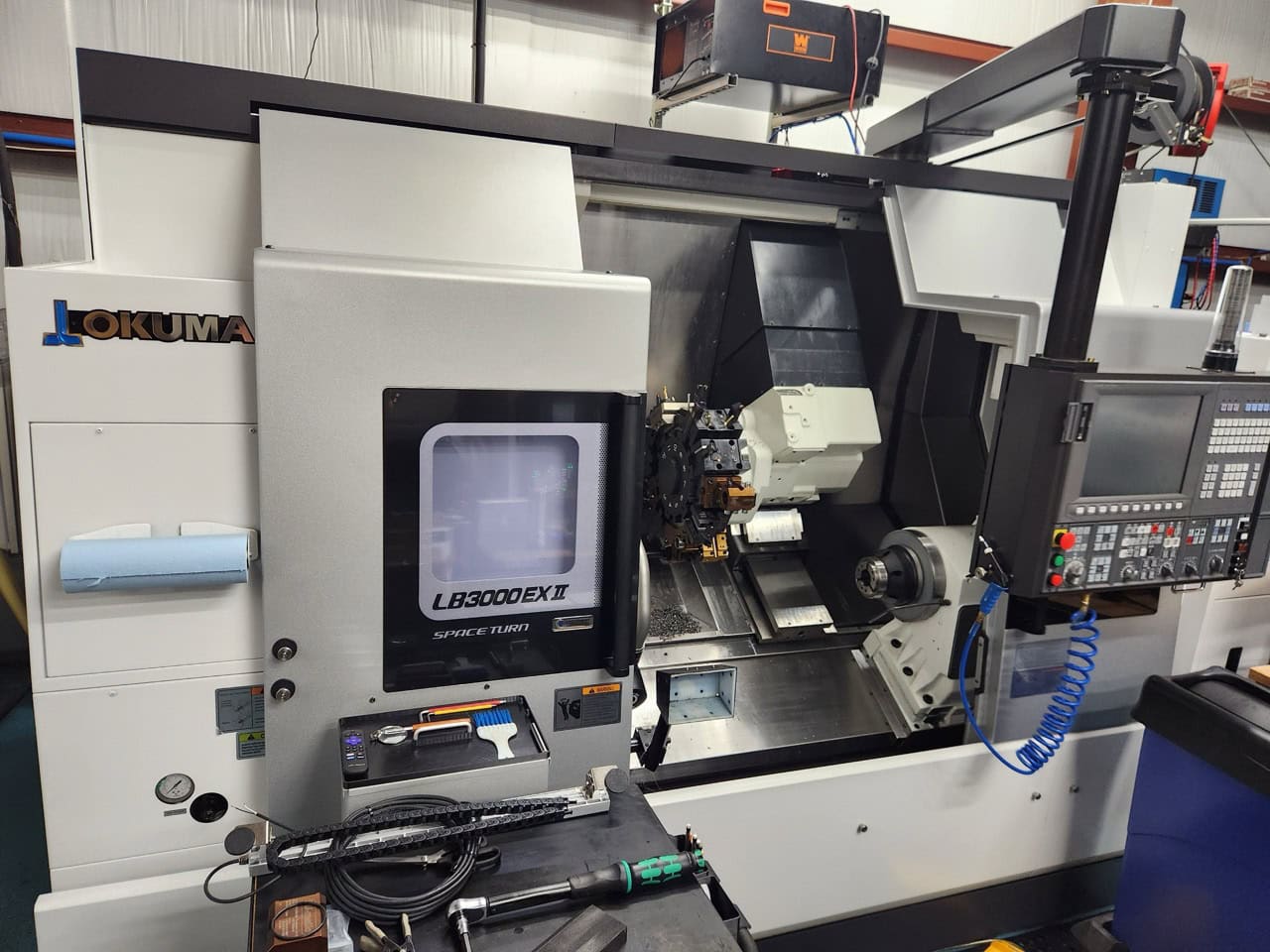 Okuma LB-3000 EXII MYW CNC Lathe, 2023 - Big Bore, Sub Spindle, Live Tooling, Parts Catcher
