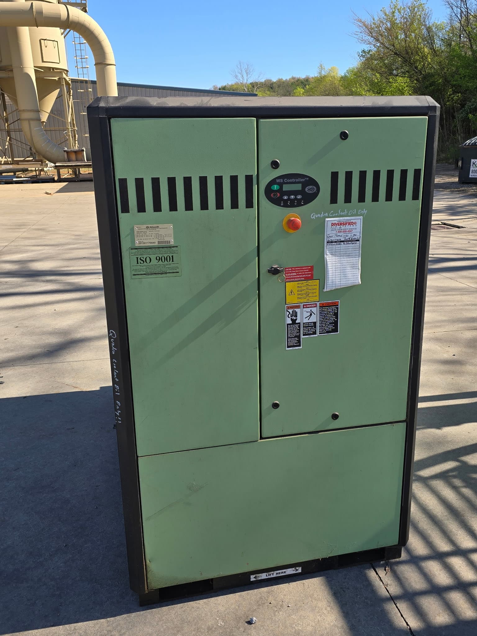 100 HP Sullair 7509V AC Rotary Screw Air Compressor, 2013 - Image 2