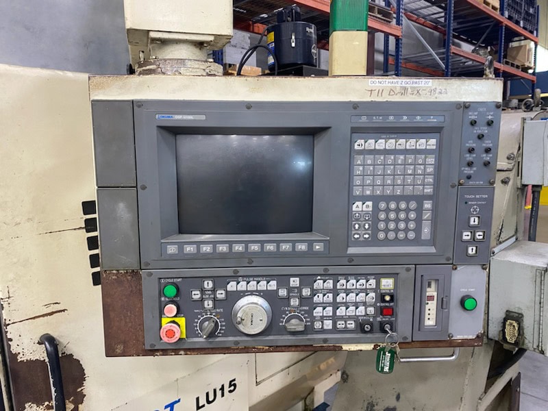 Okuma LU15 CNC Lathe, 2002 - Tailstock, Chip Conveyor - Image 4