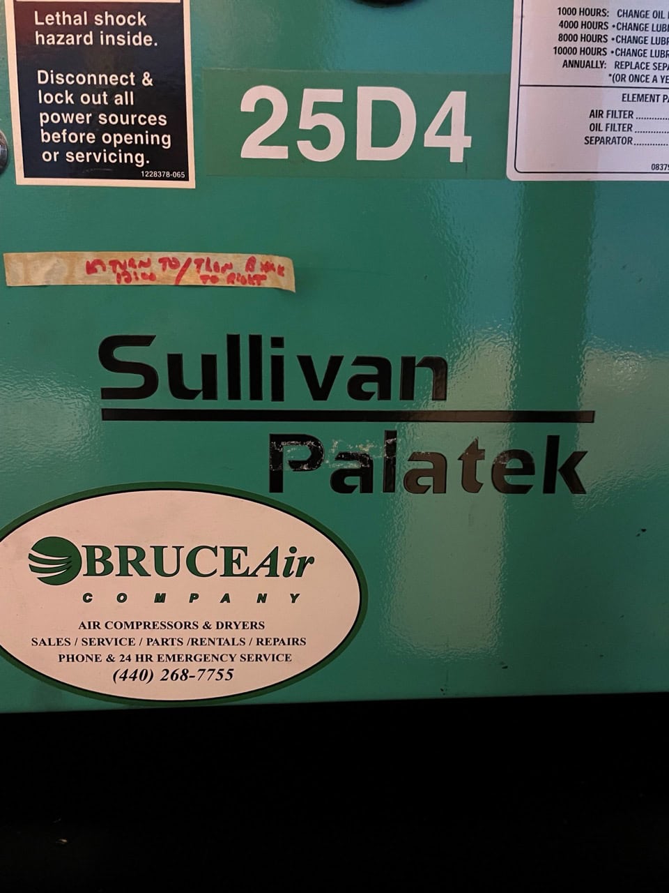 25 HP Sullivan-Palatek 25D4J Rotary Screw Air Compressor, 2004 - Image 5