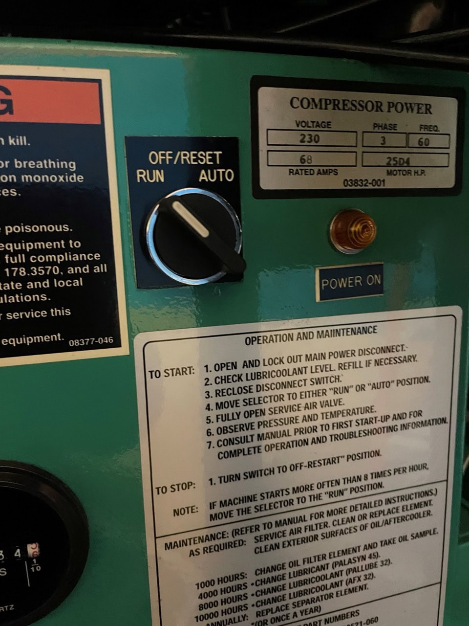 25 HP Sullivan-Palatek 25D4J Rotary Screw Air Compressor, 2004 - Image 6
