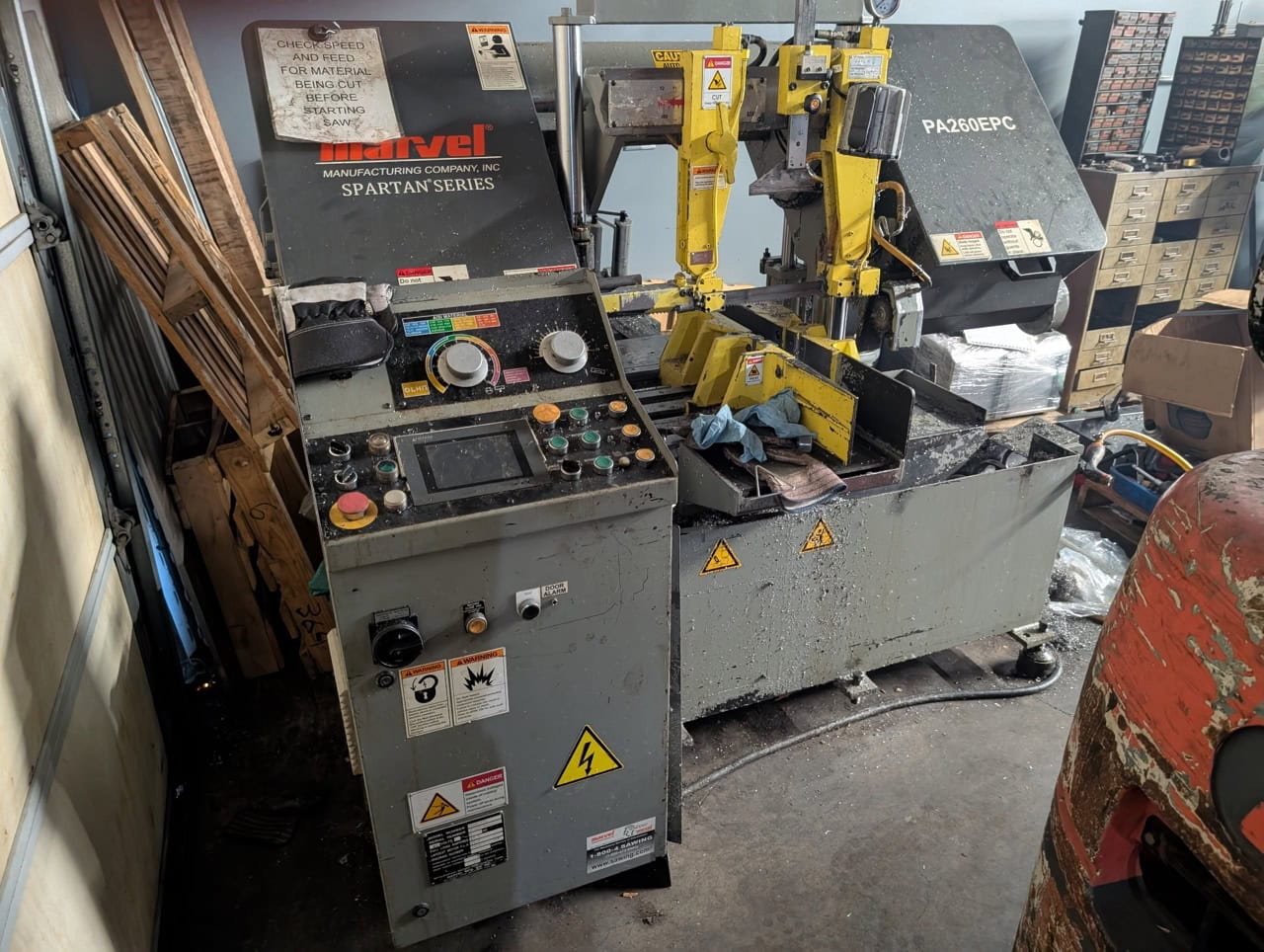 12" x 10.25" Marvel Spartan PA260EPC Horizontal Saw, 2018