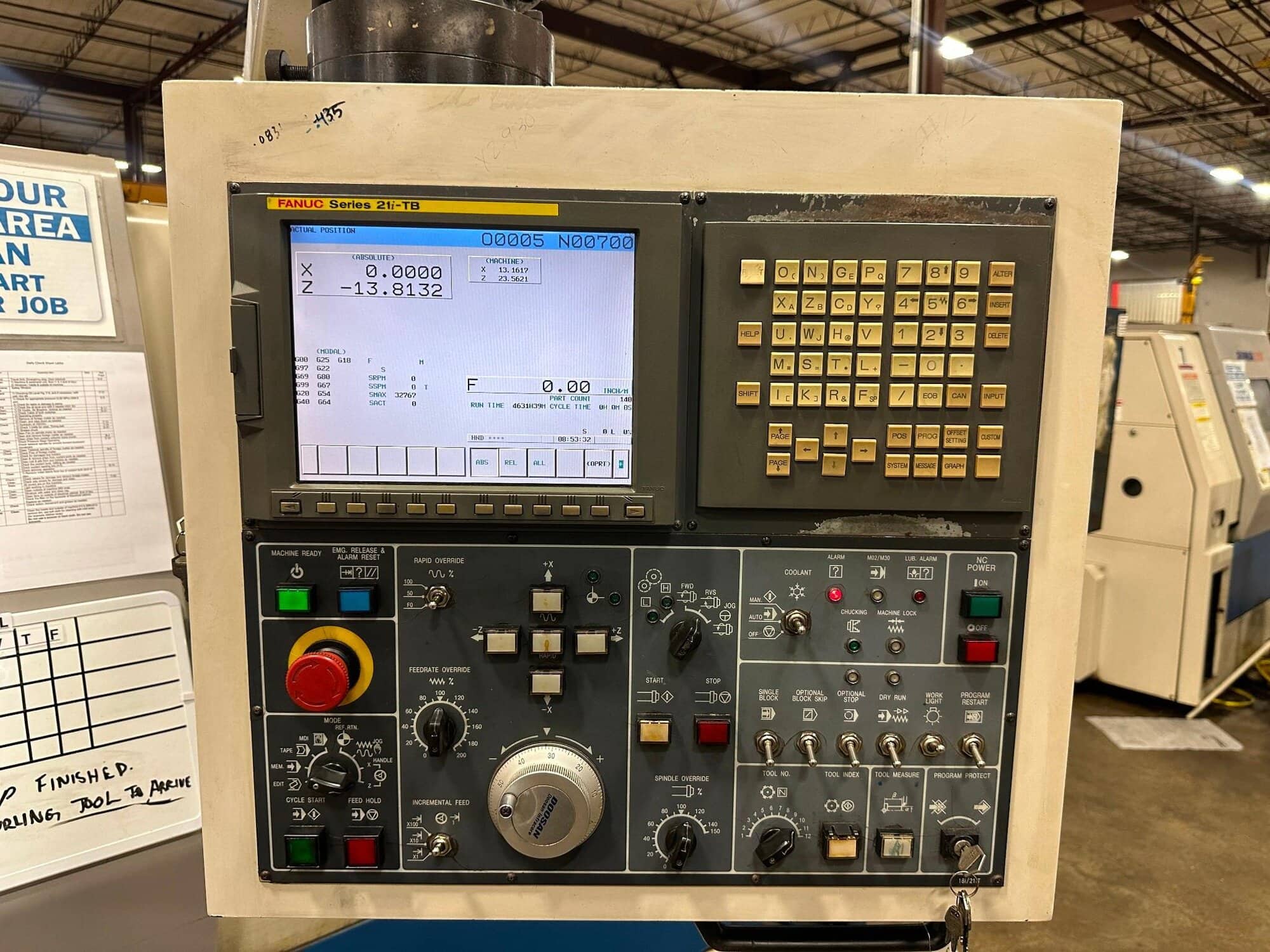 Doosan Puma 300LC CNC Lathe, 2006 - Low Hours, 15" Chuck, Chip Conveyor, Programmable Tailstock, Presetter - Image 17