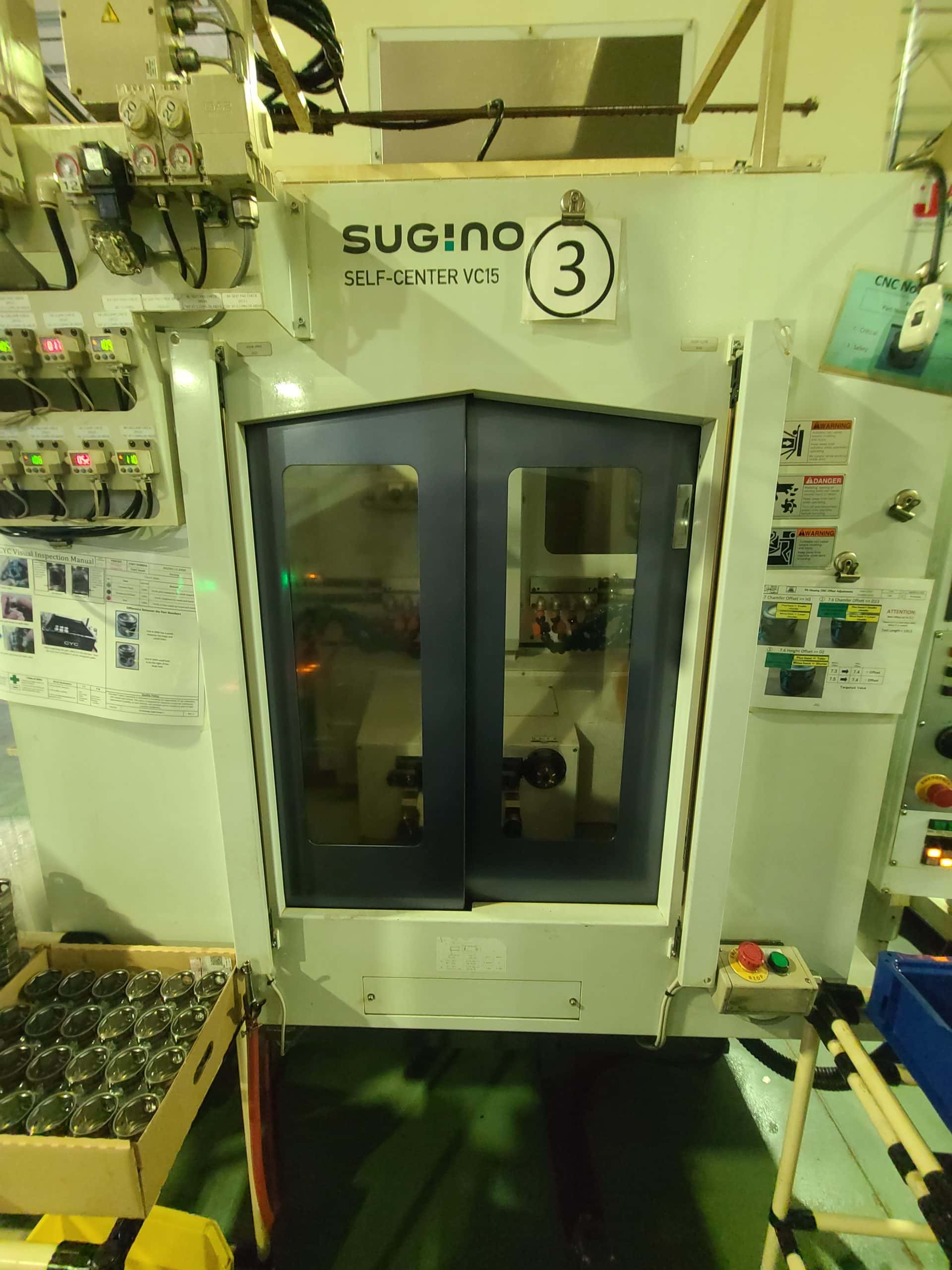 Sugino Self Center VC15 VMC, 2017 - Dual-Workholding, Synchronous Machining, Rigid Tap, 12k Spindle