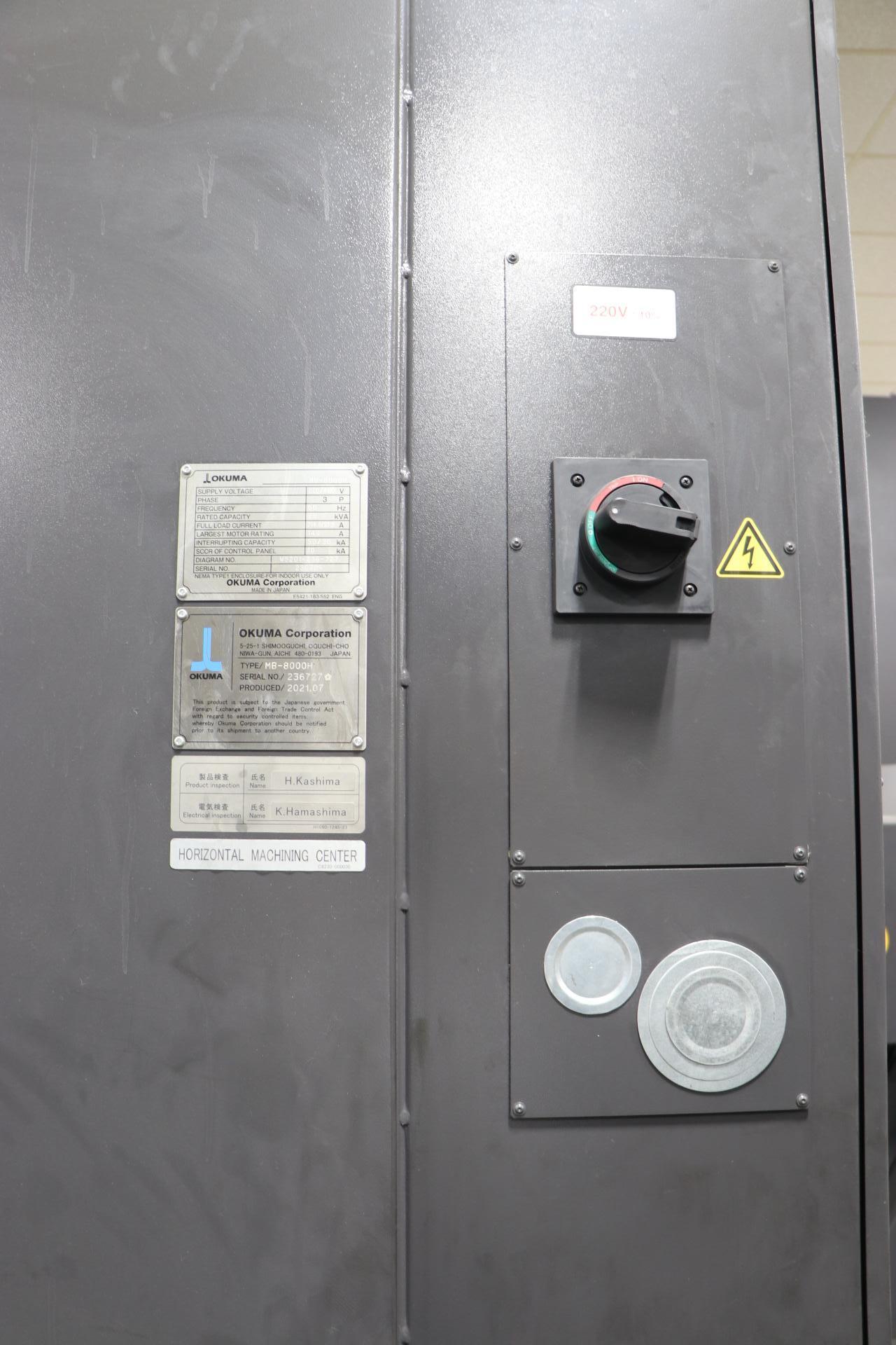 Okuma MB-8000H CNC Horizontal Machining Center, 2021 - Through Spindle Coolant; Chip Conveyor - Image 21