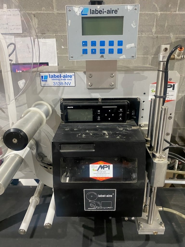 Label-Aire Print and Apply Labeler 3138NV-TBS84-EX203 RH 1-10" ST with Conveyor - Image 2