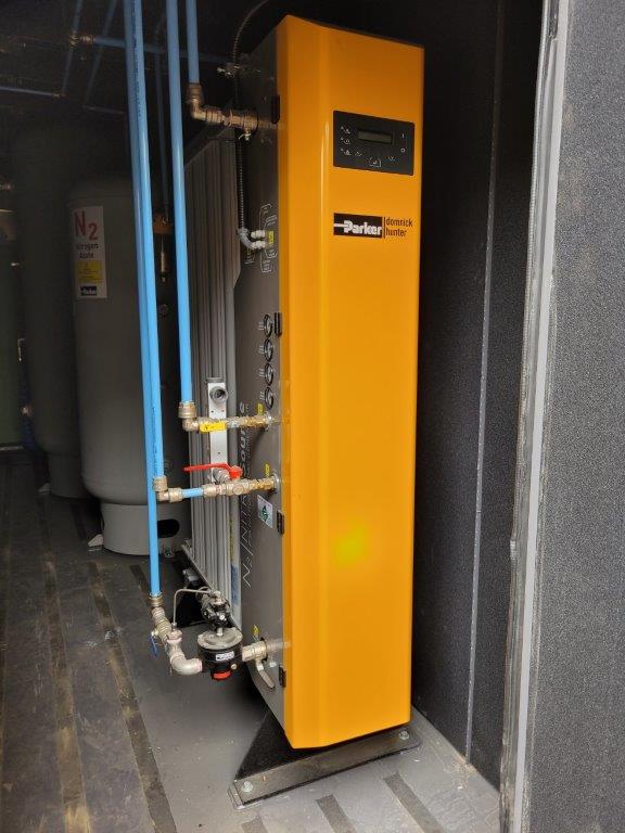 Parker N2.45PB/LN Nitrogen Generator – Zero-Hour Skid System with Receiver and Controller