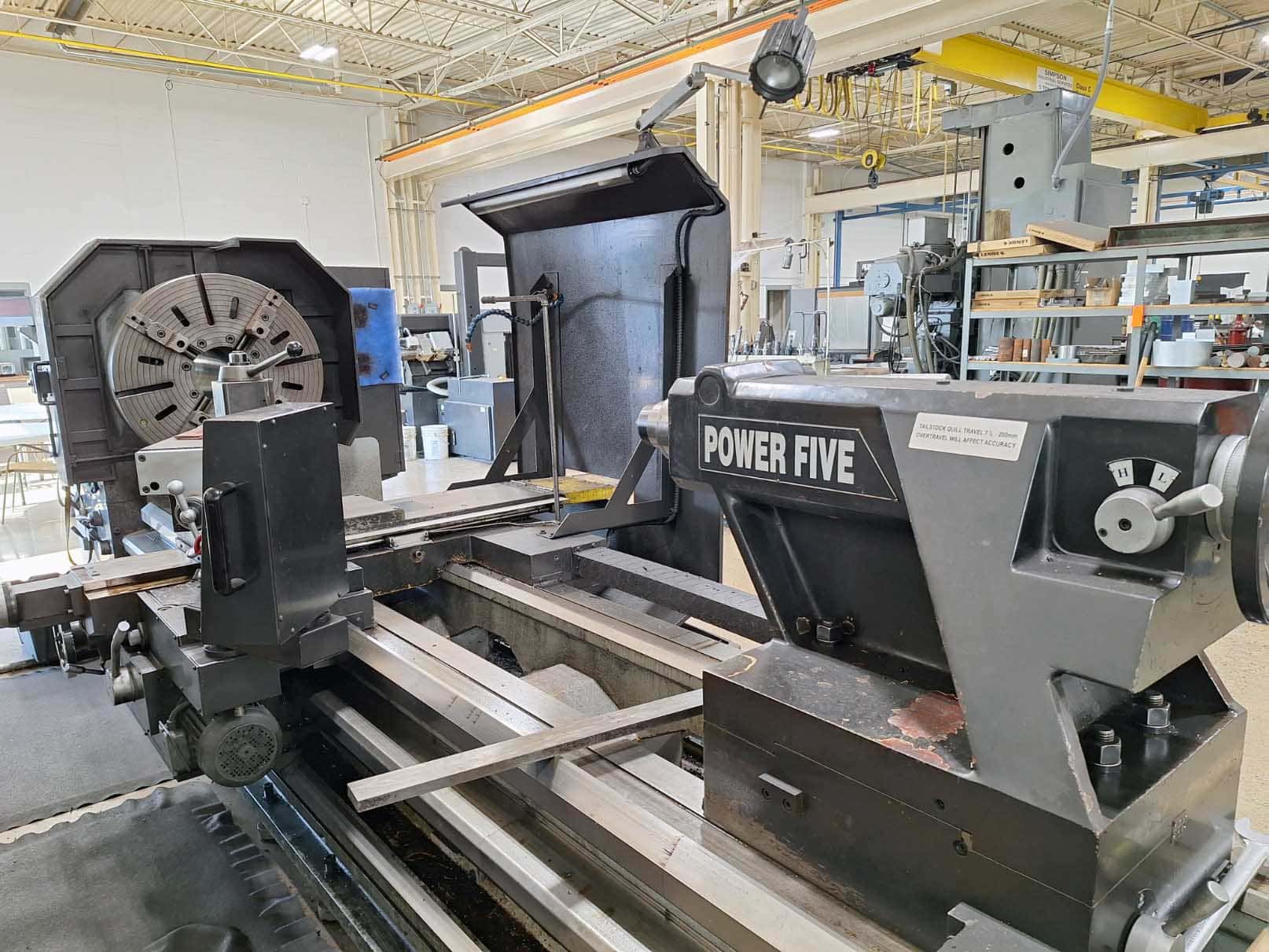 American Turnmaster Power Five 45" x 160" Engine Lathe, 2014 - 10" Bore, DRO, Steady Rests, Rear Chuck Mount - Image 3