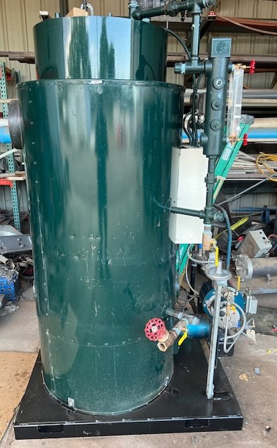 Columbia CT‑37.6‑S Steam Boiler with Power Flame C1‑G‑10B Burner, 2002 - Well-Maintained