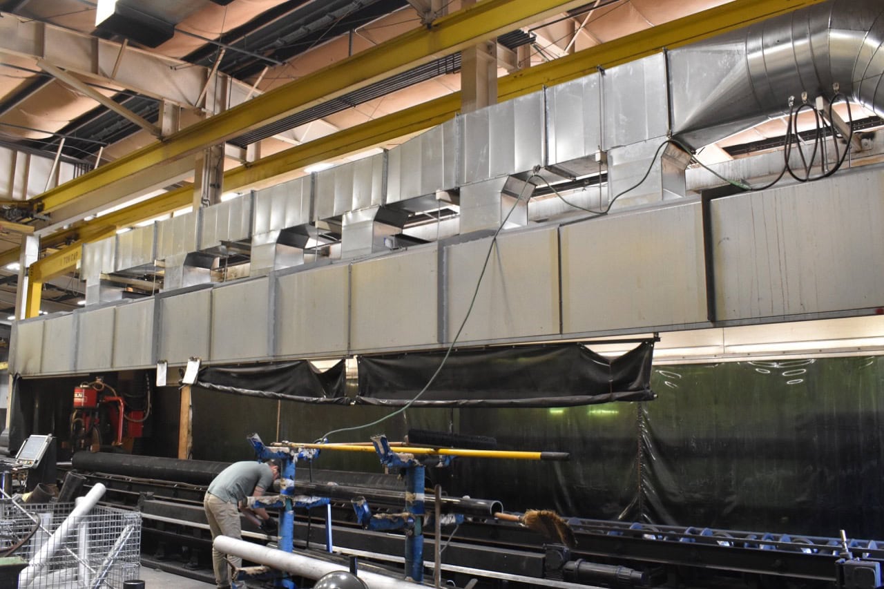 40' Lincoln Vernon MPM5 CNC Pipe Profiler, 2022 - Infeed/Outfeed Conveyor, Fineline 300 20FT-TL