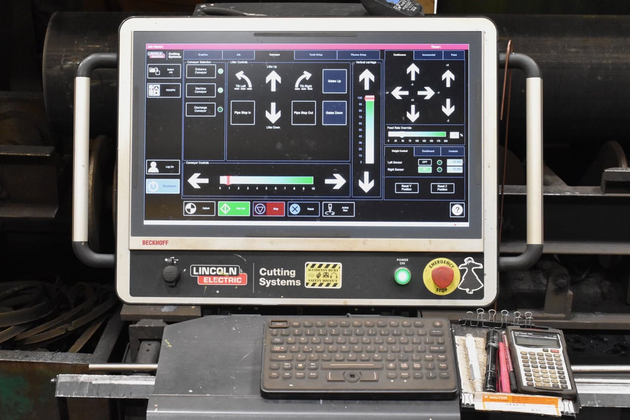 40' Lincoln Vernon MPM5 CNC Pipe Profiler, 2022 - Infeed/Outfeed Conveyor, Fineline 300 20FT-TL - Image 13