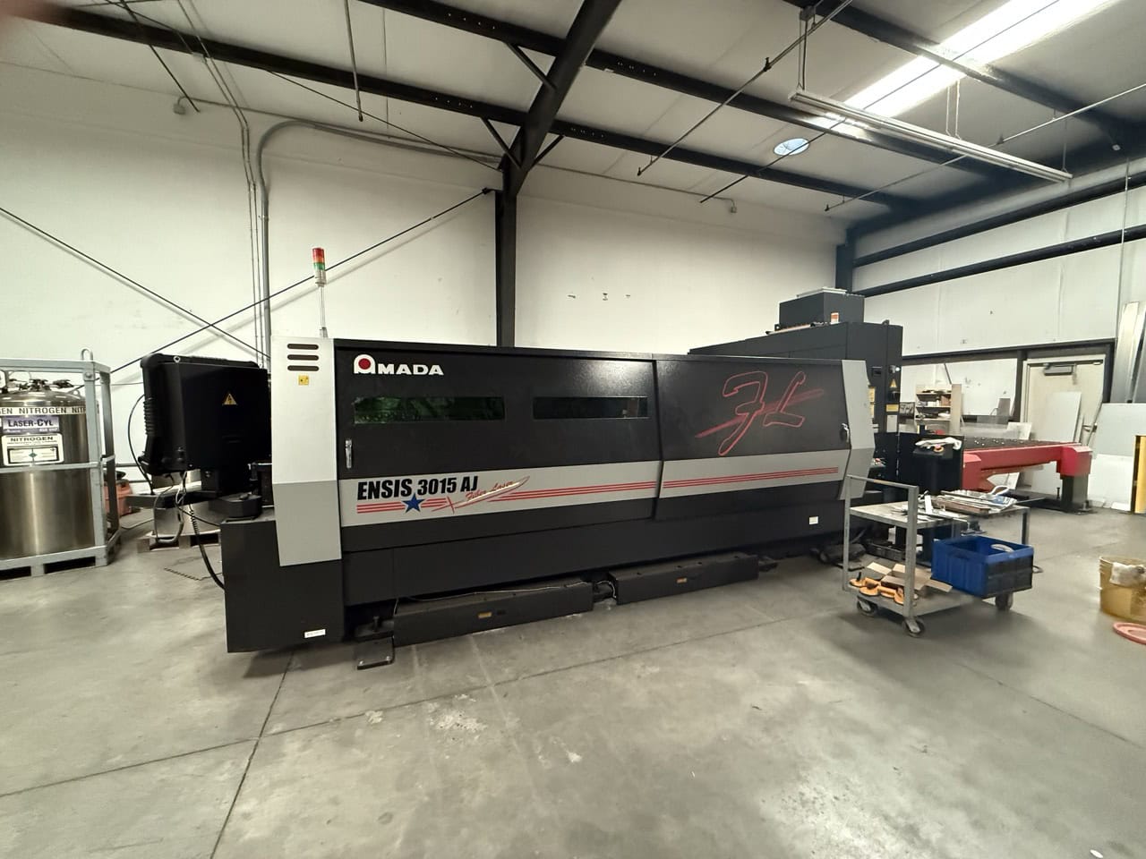 3000 Watt Amada Ensis 3015 AJ Fiber Laser, 2019 - 5' x 10'
