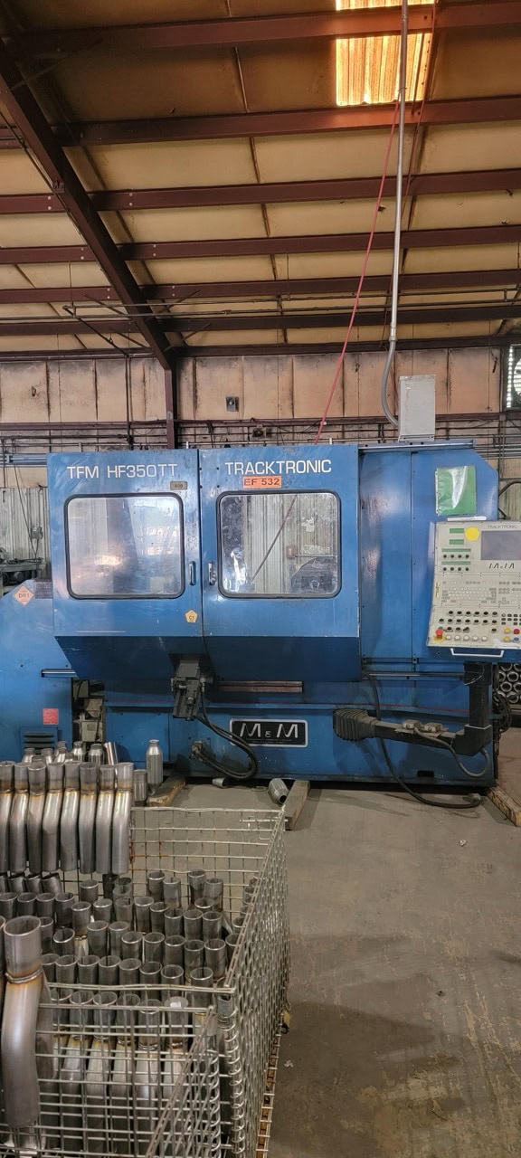 M&M Tracktronic TFM HF350TT CNC Spin Forming Lathe