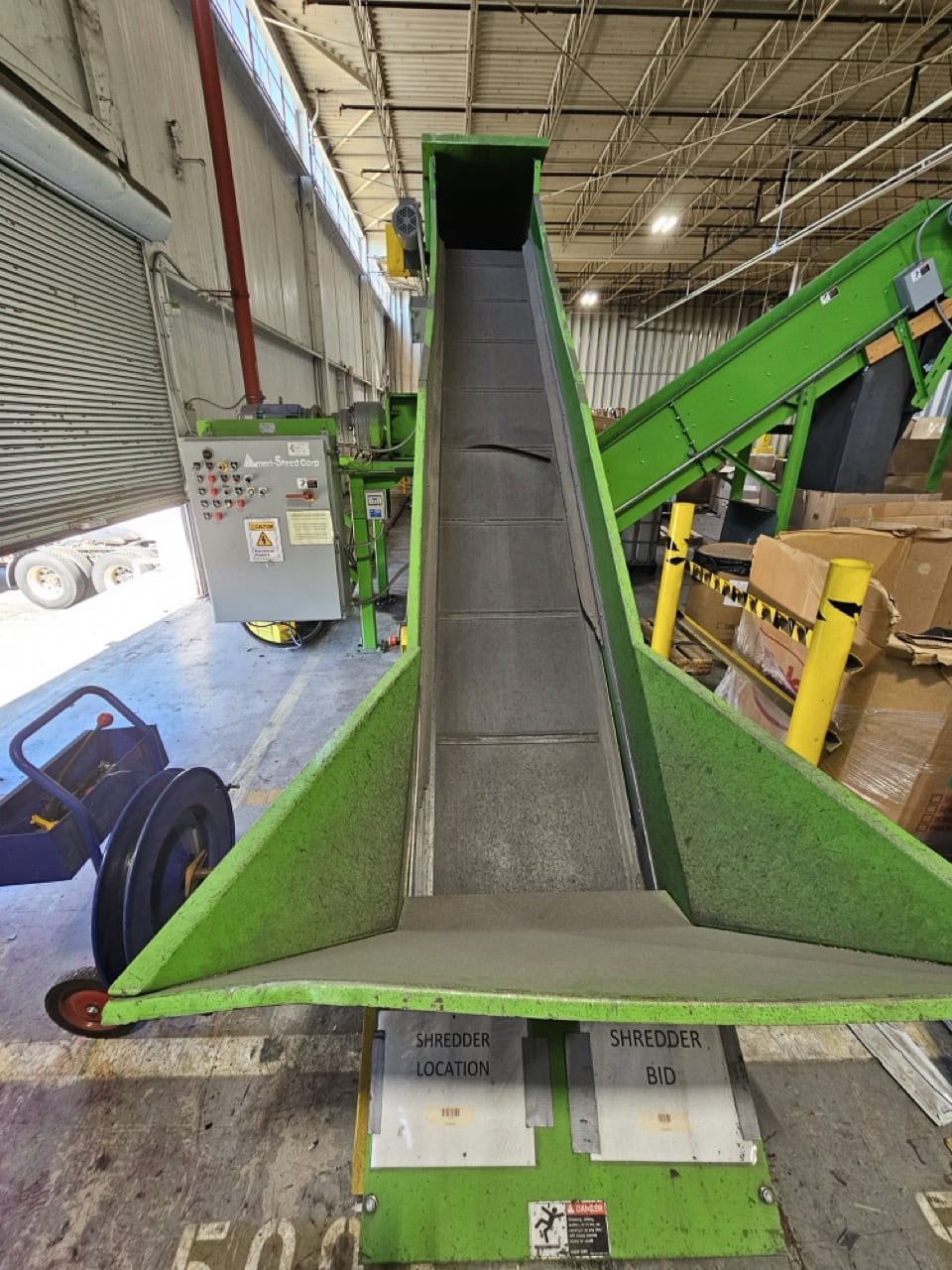 Ameri-Shred AMS-21030-PT Shredder, 2015 - Set up for Plastics.