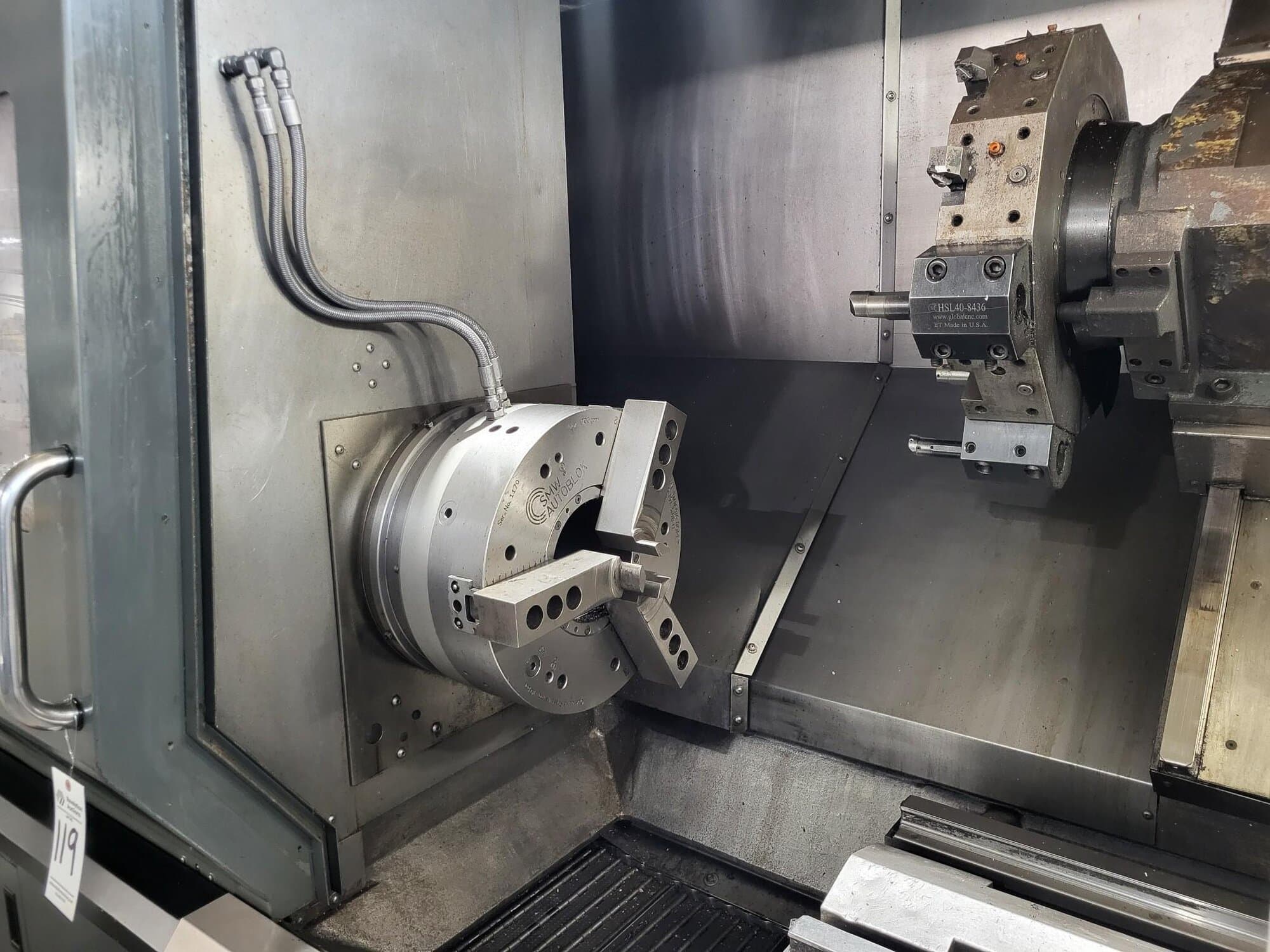 Haas ST-40 Big Bore CNC Lathe, 2013 - Chip Conveyor, 18.5" SMW Autoblok Chuck - Image 11