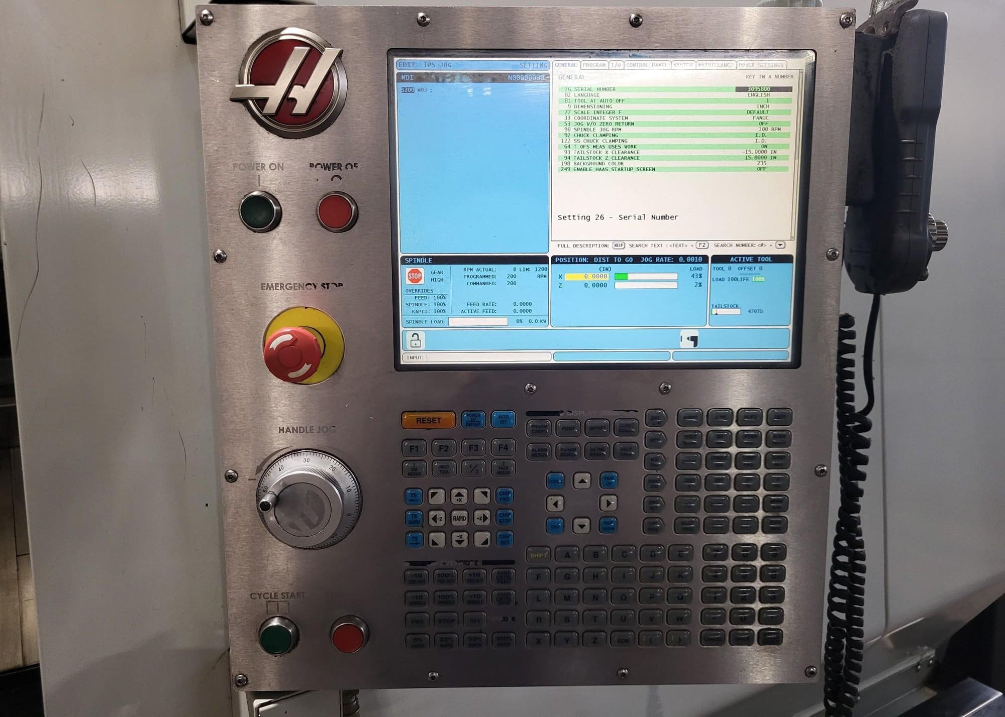 Haas ST-40 Big Bore CNC Lathe, 2013 - Chip Conveyor, 18.5" SMW Autoblok Chuck - Image 5