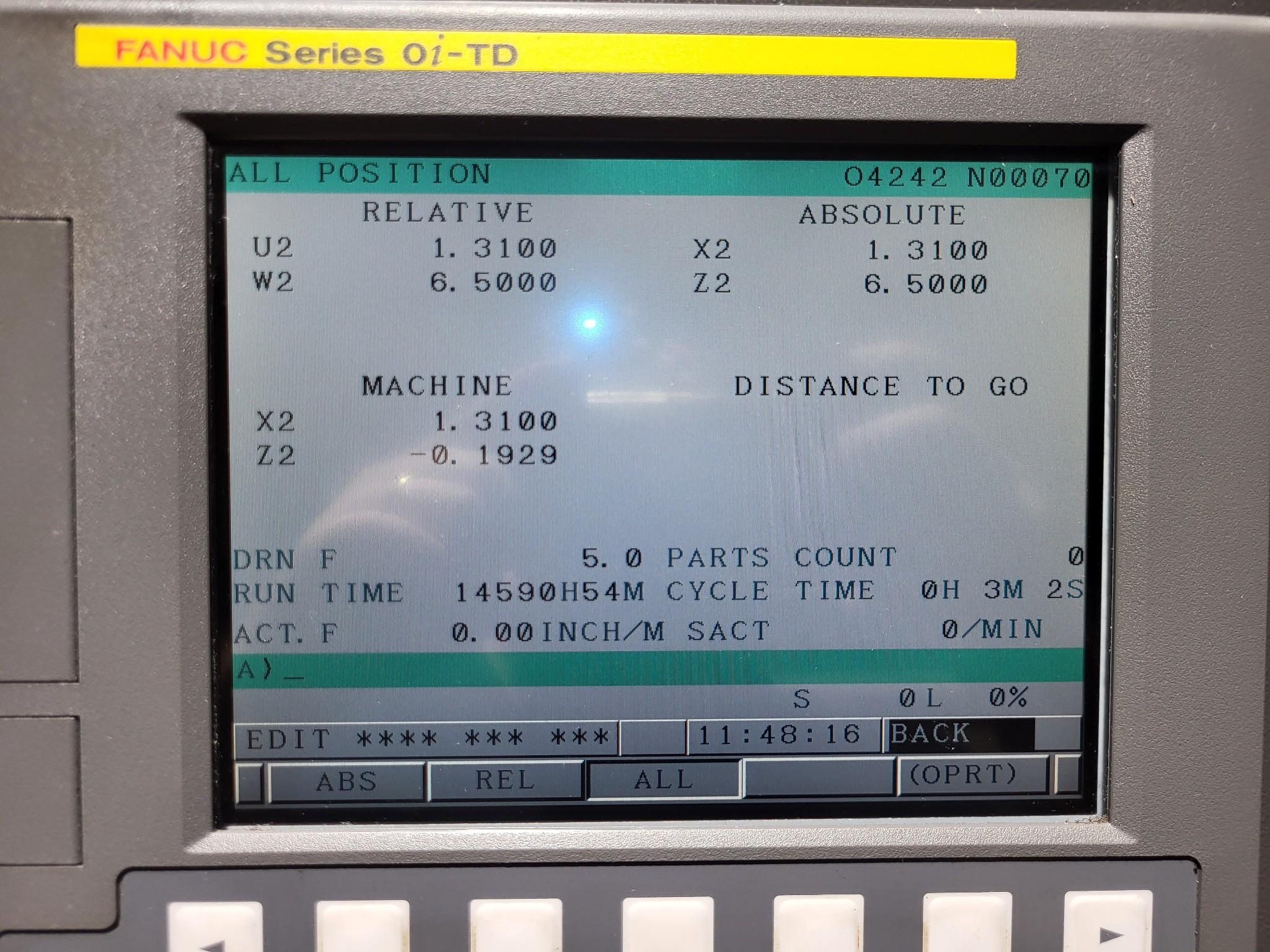 Tsugami B0205-II 5-Axis CNC Swiss Lathe, 2013 - Fanuc OI-TD Control, Edge Bar Feeder, High Pressure Coolant, Chip Conveyor - Image 12