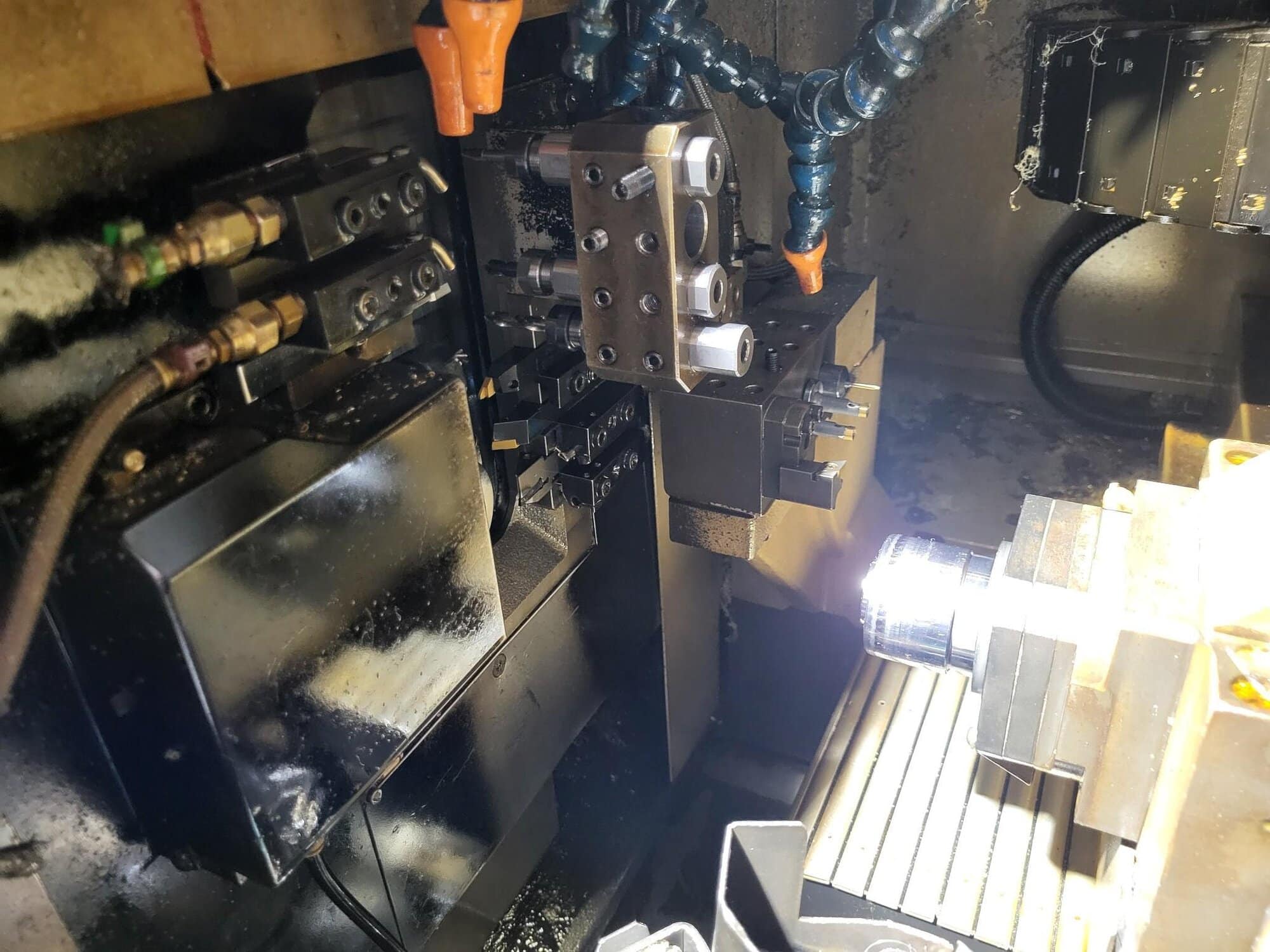 Tsugami B0205-II 5-Axis CNC Swiss Lathe, 2013 - Fanuc OI-TD Control, Edge Bar Feeder, High Pressure Coolant, Chip Conveyor - Image 9