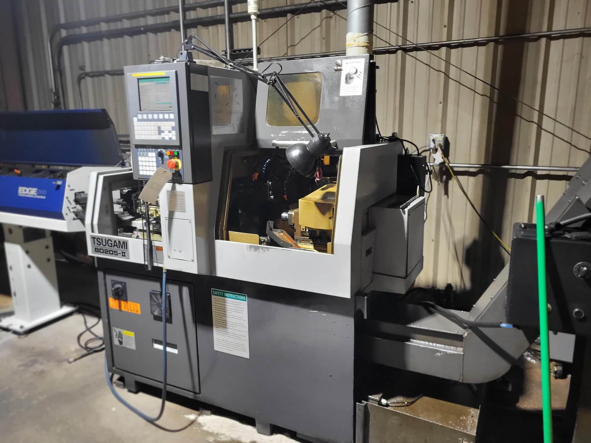 Tsugami B0205-II 5-Axis CNC Swiss Lathe, 2013 - Fanuc OI-TD Control, Edge Bar Feeder, High Pressure Coolant, Chip Conveyor - Image 4