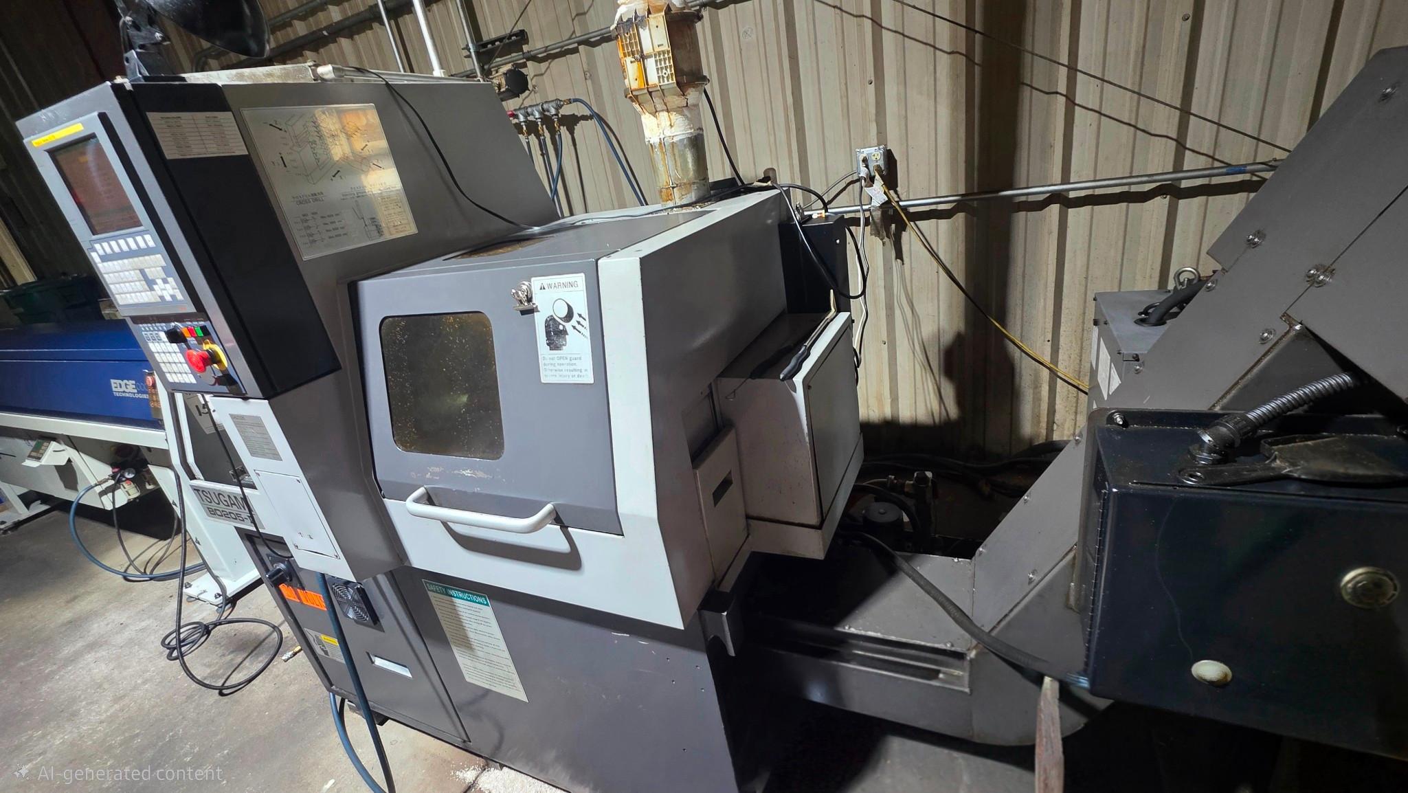 Tsugami B0205-II 5-Axis CNC Swiss Lathe, 2013 - Fanuc OI-TD Control, Edge Bar Feeder, High Pressure Coolant, Chip Conveyor - Image 3