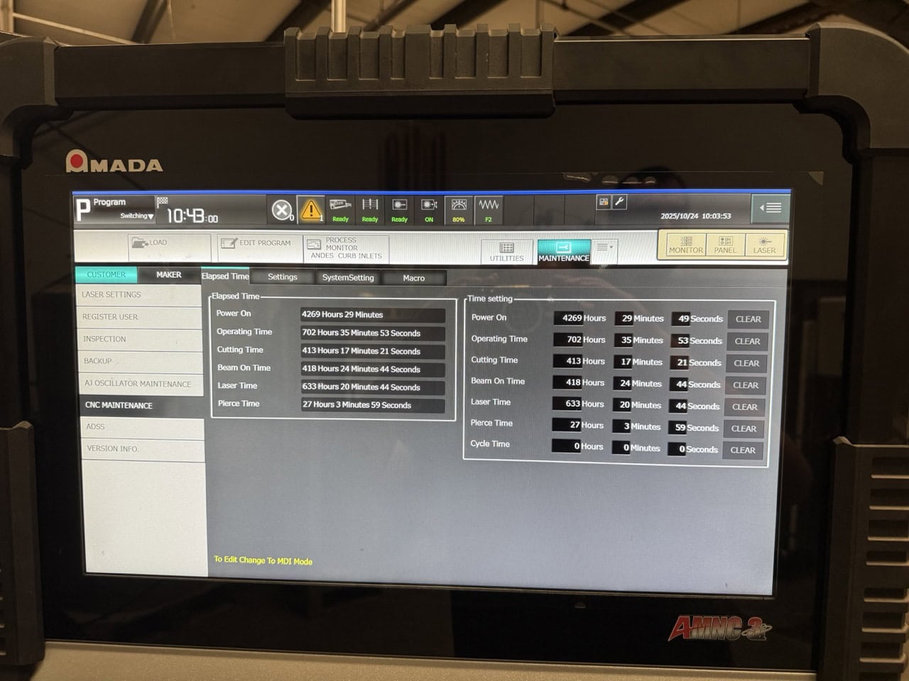 3000 Watt Amada Ensis 3015 AJ Fiber Laser, 2019 - 5' x 10' - Image 4