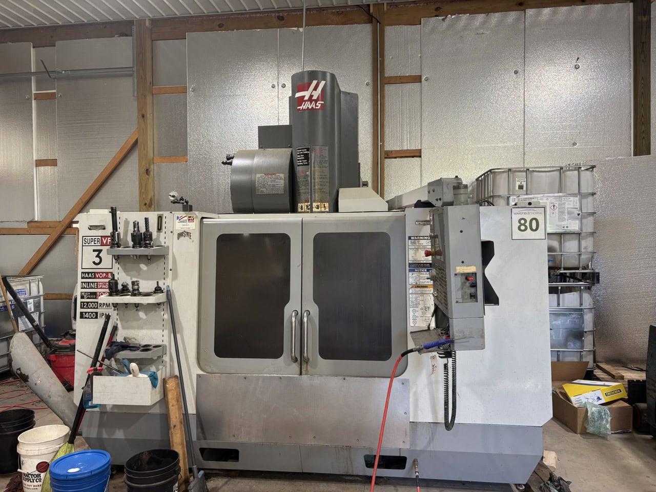 Haas VF-3SS VMC, 2006 - 4th Axis Wired, Chip Auger