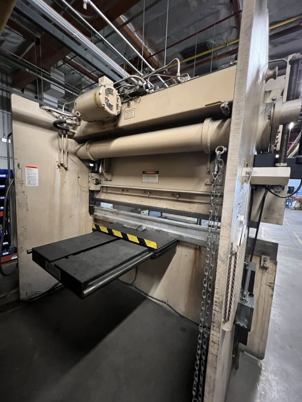 60 Ton x 8’ Wysong MTH60-96 CNC Hydraulic Press Brake -Hurco Autobend 7 Control, Bottom Die Rail - Image 6