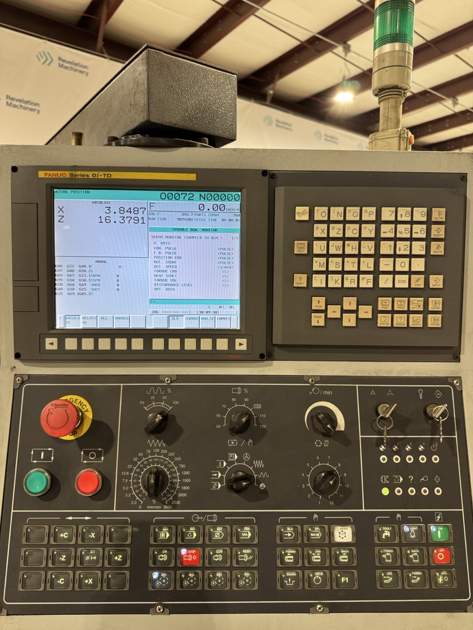 Ganesh GT-3080 BB CNC Lathe, 2015 - 10" Big Bore, Programmable Tailstock, Chip Conveyor, Steady Rest - Image 3