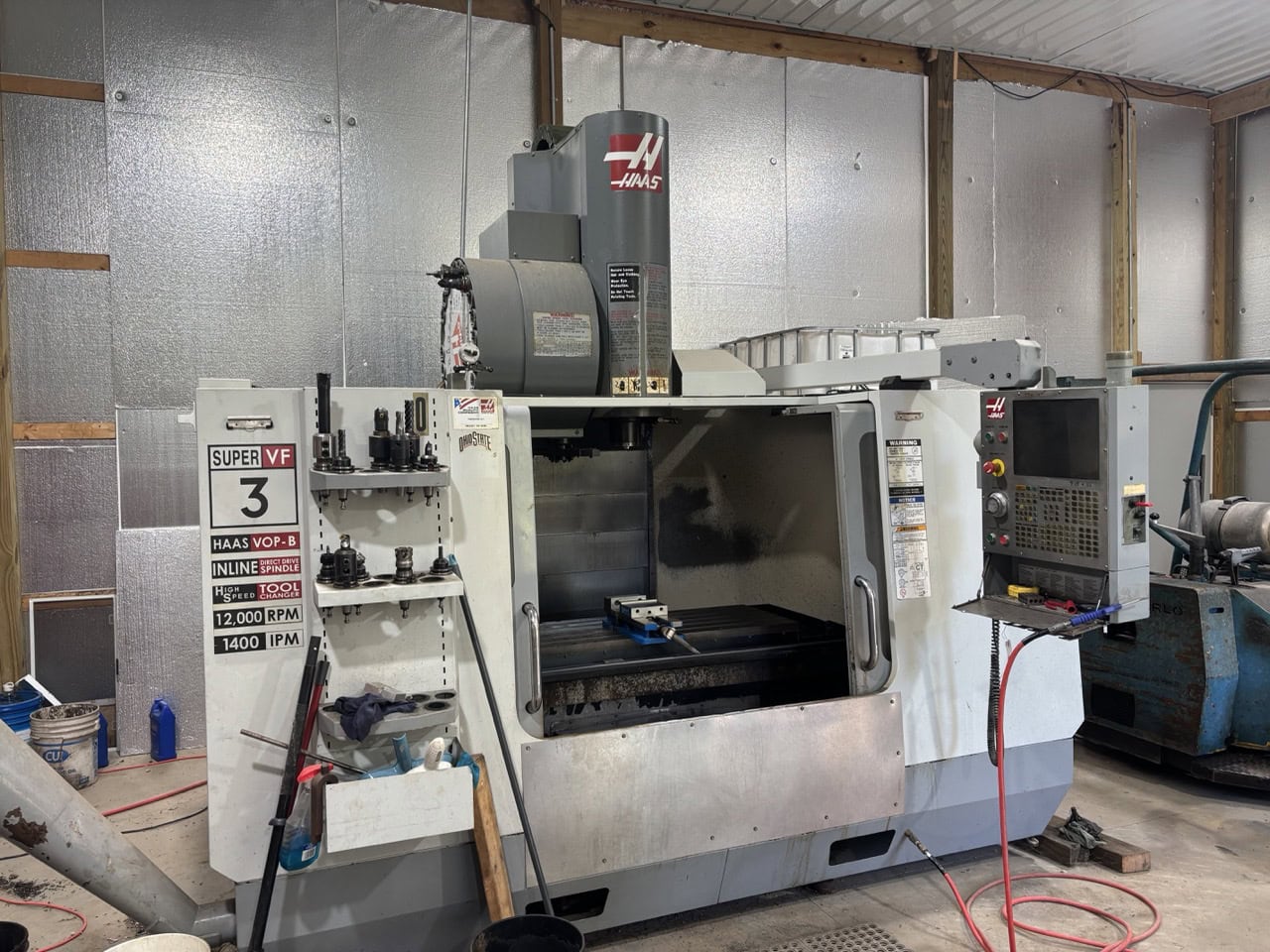 Haas VF-3SS VMC, 2006 - 4th Axis Wired, Chip Auger - Image 2