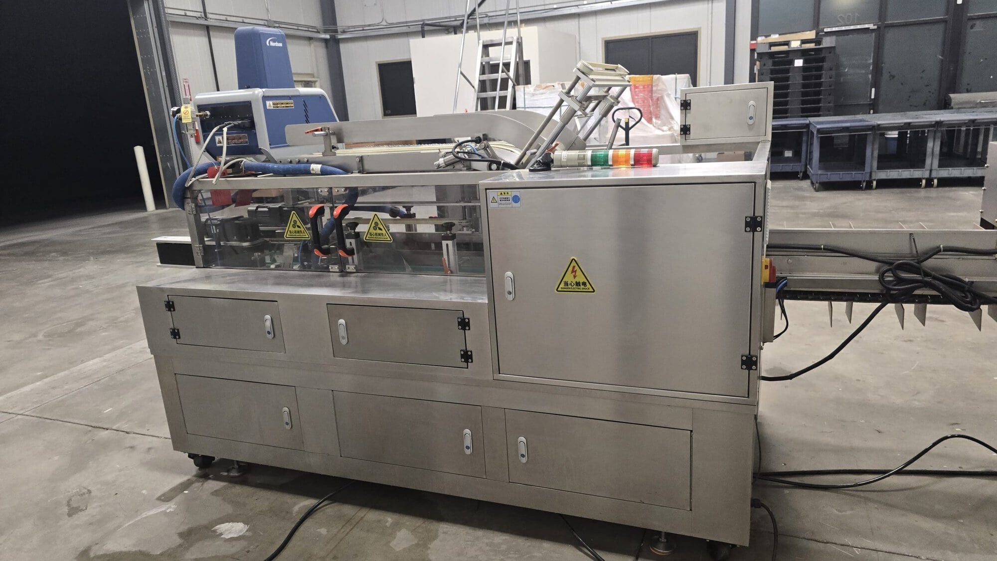 Samfull SF-720-8 8 Lane Liquid Stick Pack Machine with Counter, Cartoner, 1000L Homogenizing Mixer and Transfer Pump, 2024 - Complete Liquid Stick Pack Processing and Packaging Line - Image 4