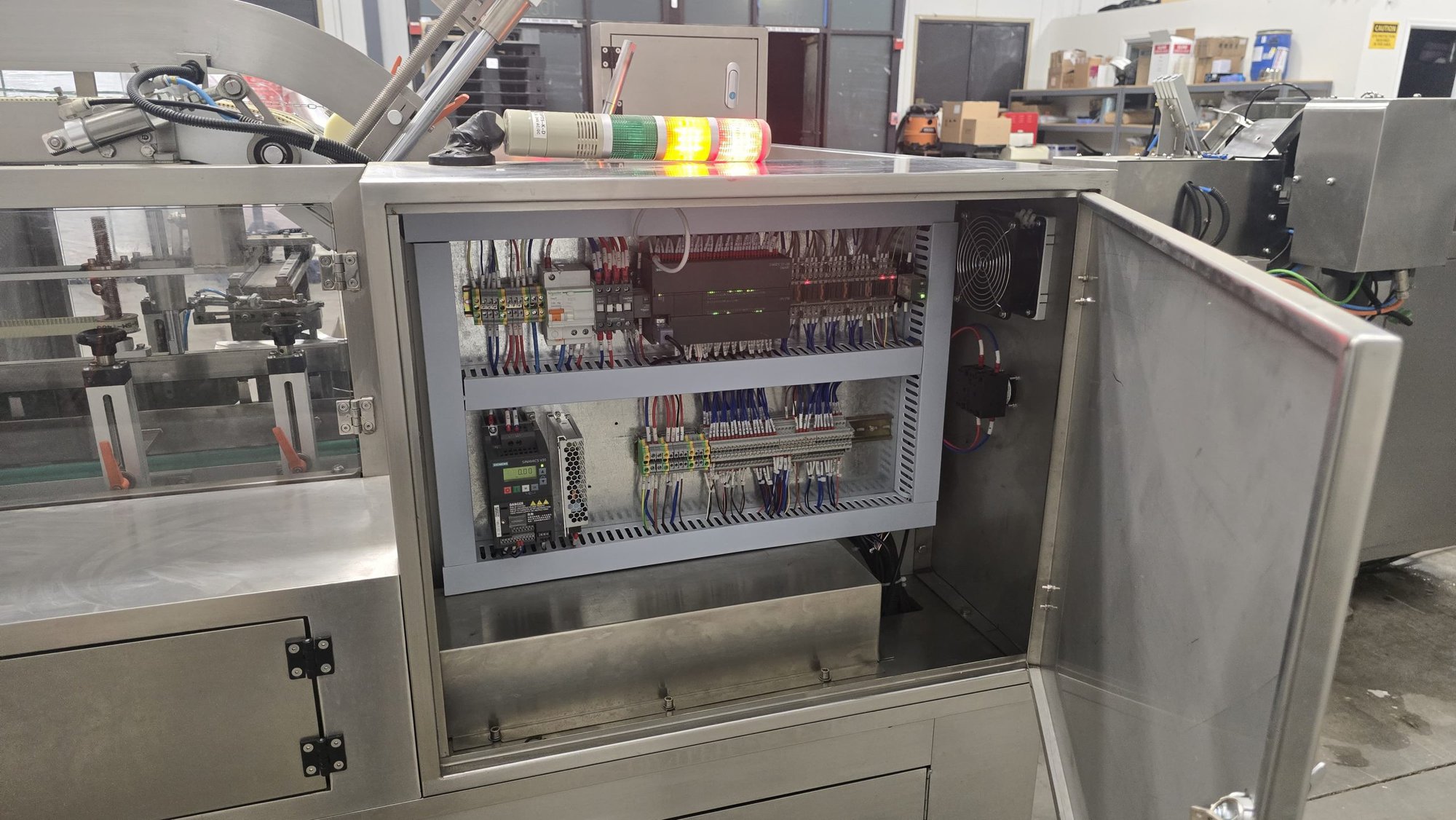 Samfull SF-720-8 8 Lane Liquid Stick Pack Machine with Counter, Cartoner, 1000L Homogenizing Mixer and Transfer Pump, 2024 - Complete Liquid Stick Pack Processing and Packaging Line - Image 13