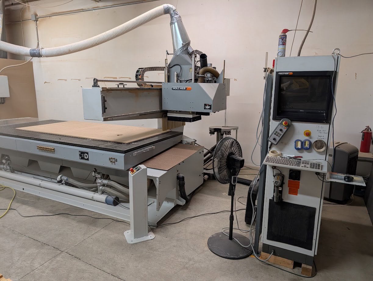 5’ x 12’ Holzher Uni-Master 7226Me CNC Router, 2006 - Tool Changer, 2 Becker Pumps - Image 11