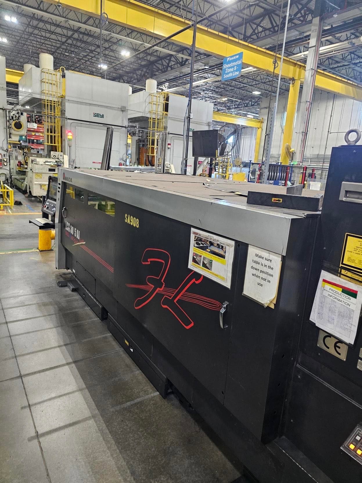 2,000 Watt Amada LCG 3015AJ Fiber Laser, 2016 - 5' x 10' tables
