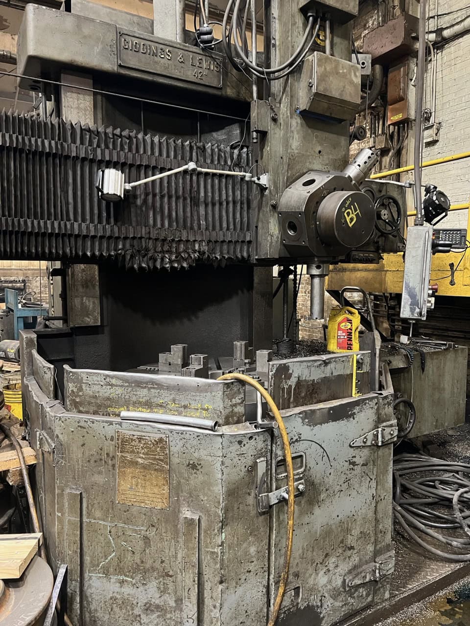 42" Giddings & Lewis 42R Vertical Turret Lathe - DRO, Power Indexing Unit, Side Head - Image 7