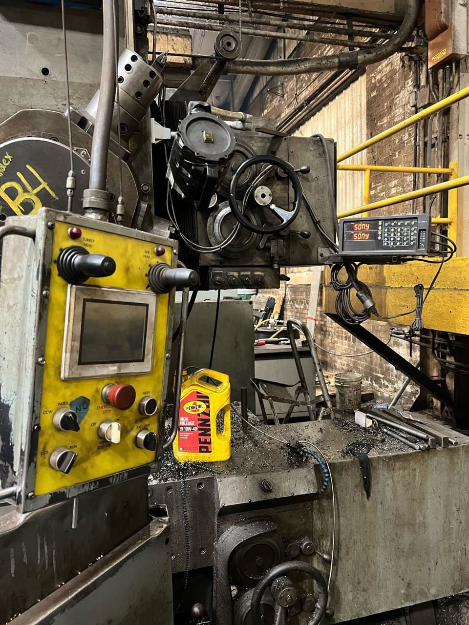 42" Giddings & Lewis 42R Vertical Turret Lathe - DRO, Power Indexing Unit, Side Head - Image 5